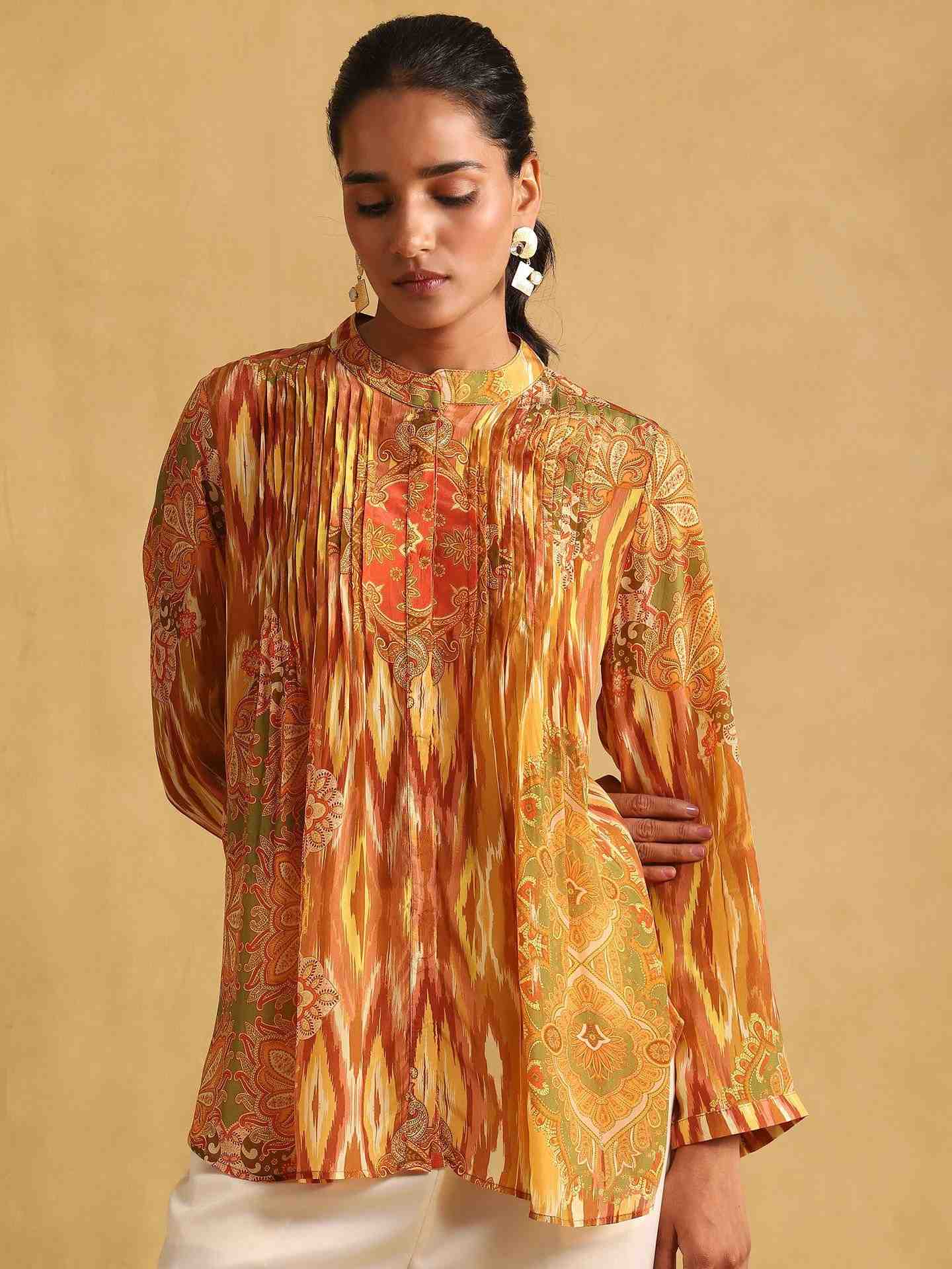 Yellow Shubhadra Blouson Top