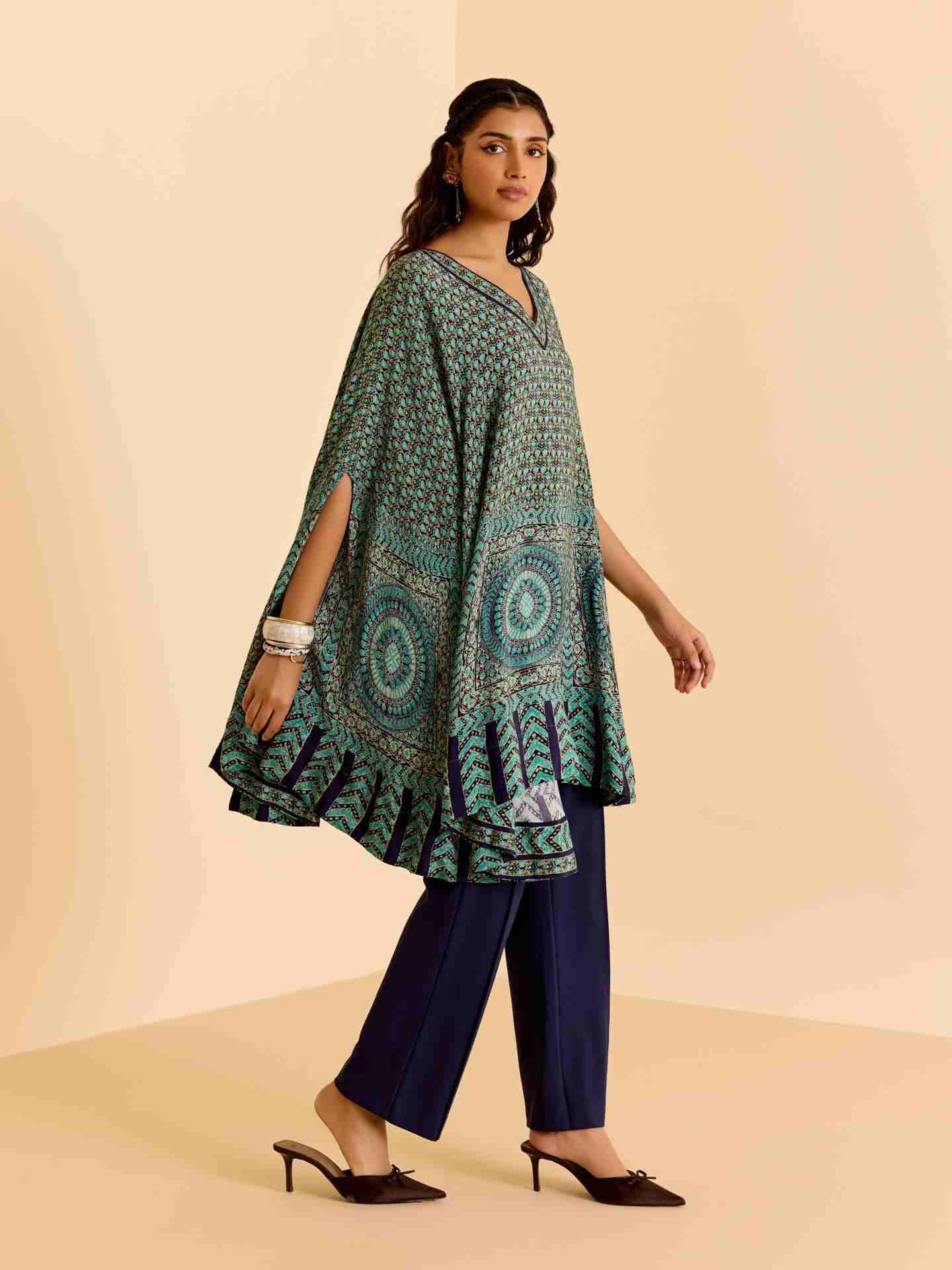 Teal Jigisa  Kurti