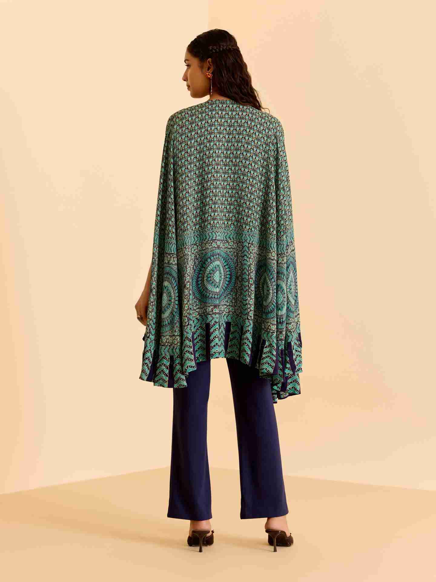 Teal Jigisa  Kurti