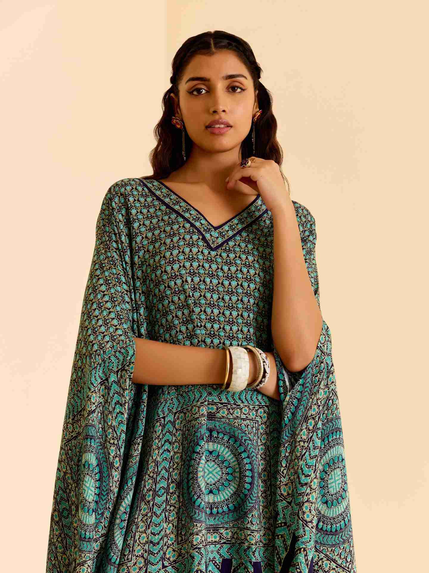 Teal Jigisa  Kurti