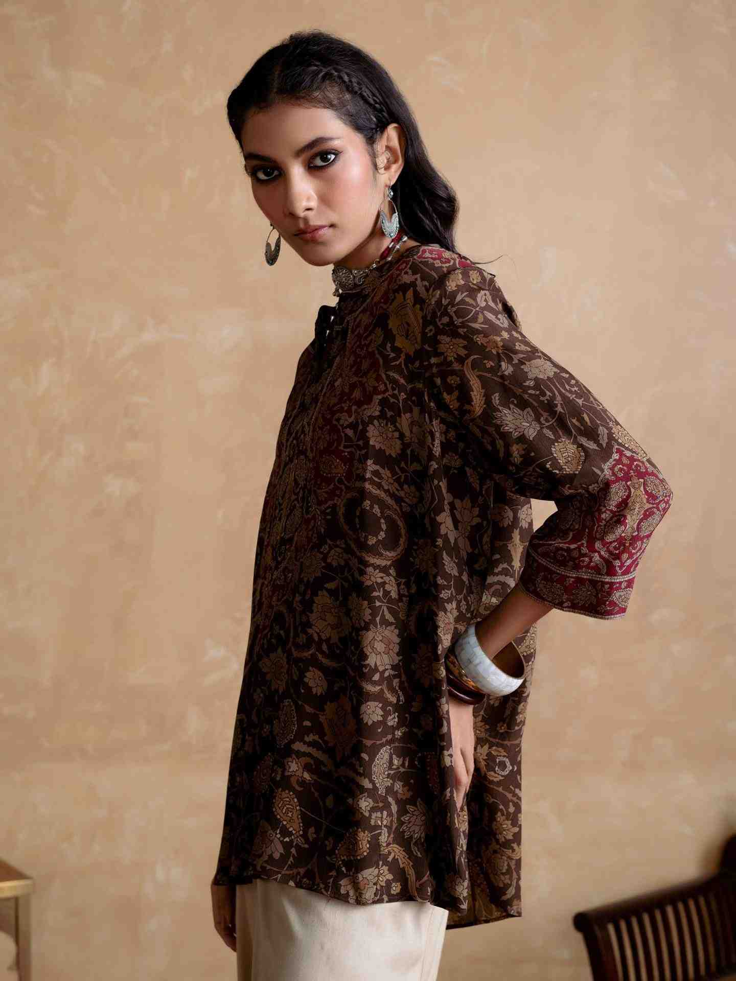 Brown Sonmarg Kurti