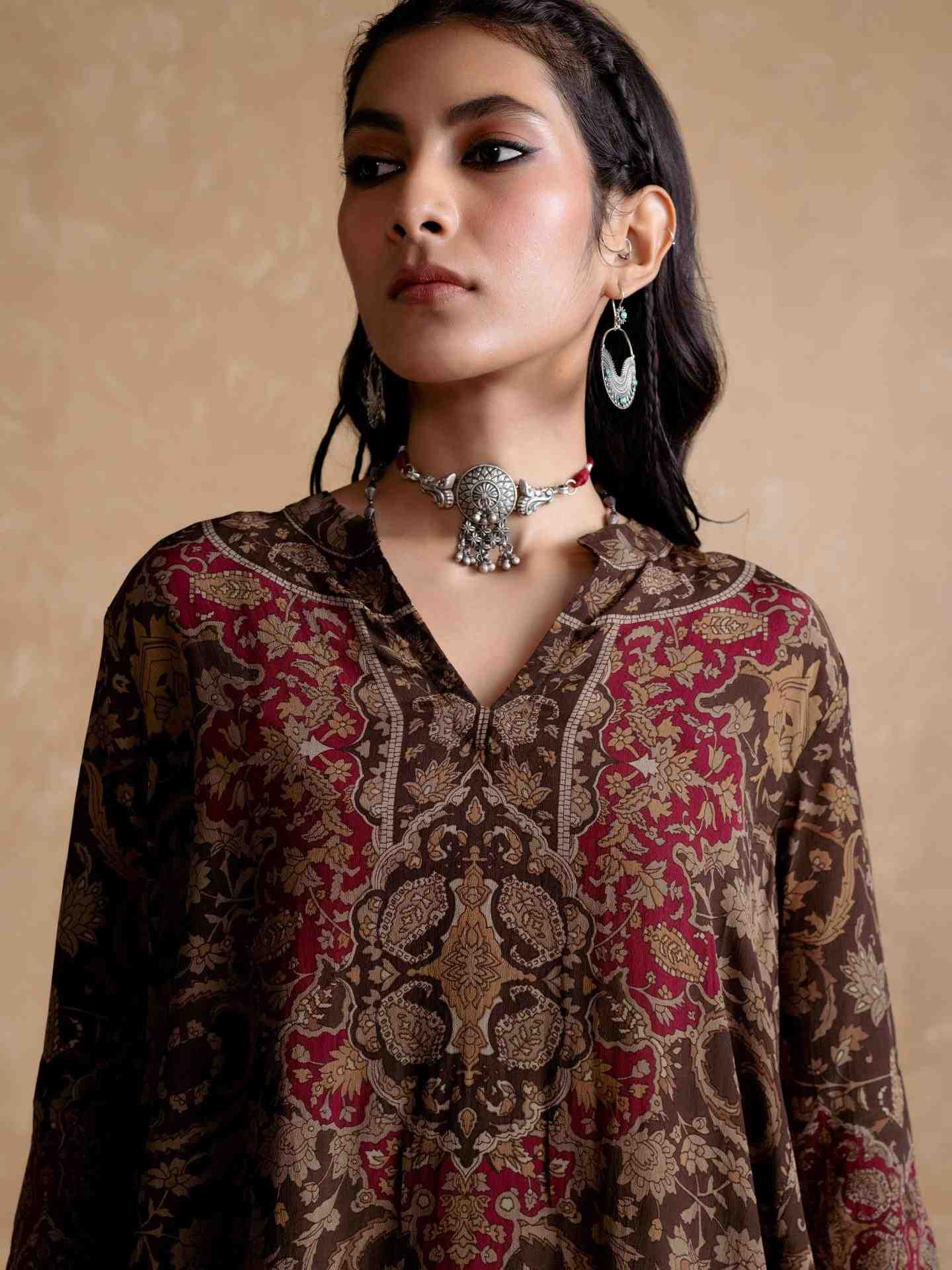 Brown Sonmarg Kurti