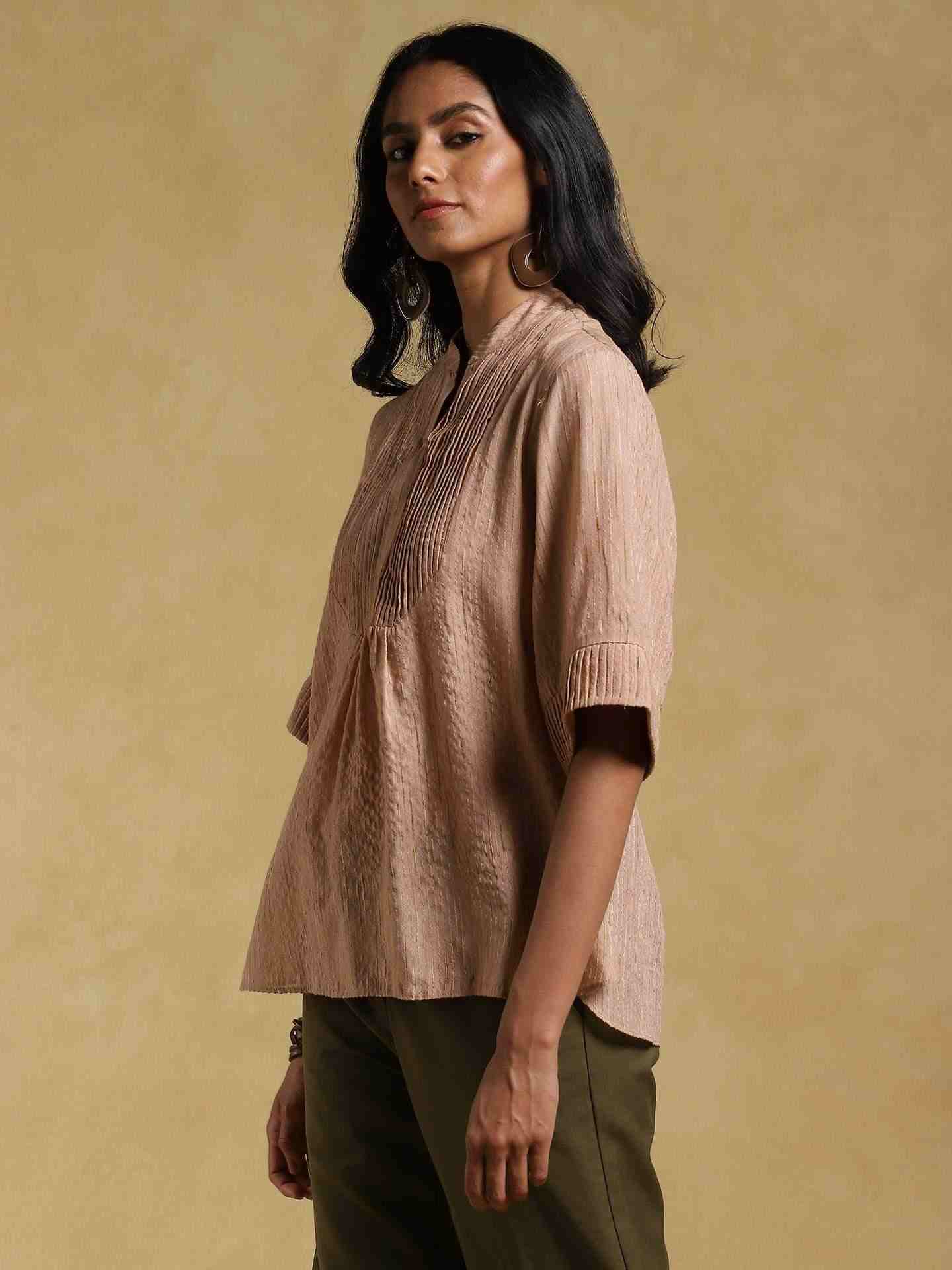 Beige Ethereal Cotton Kurti