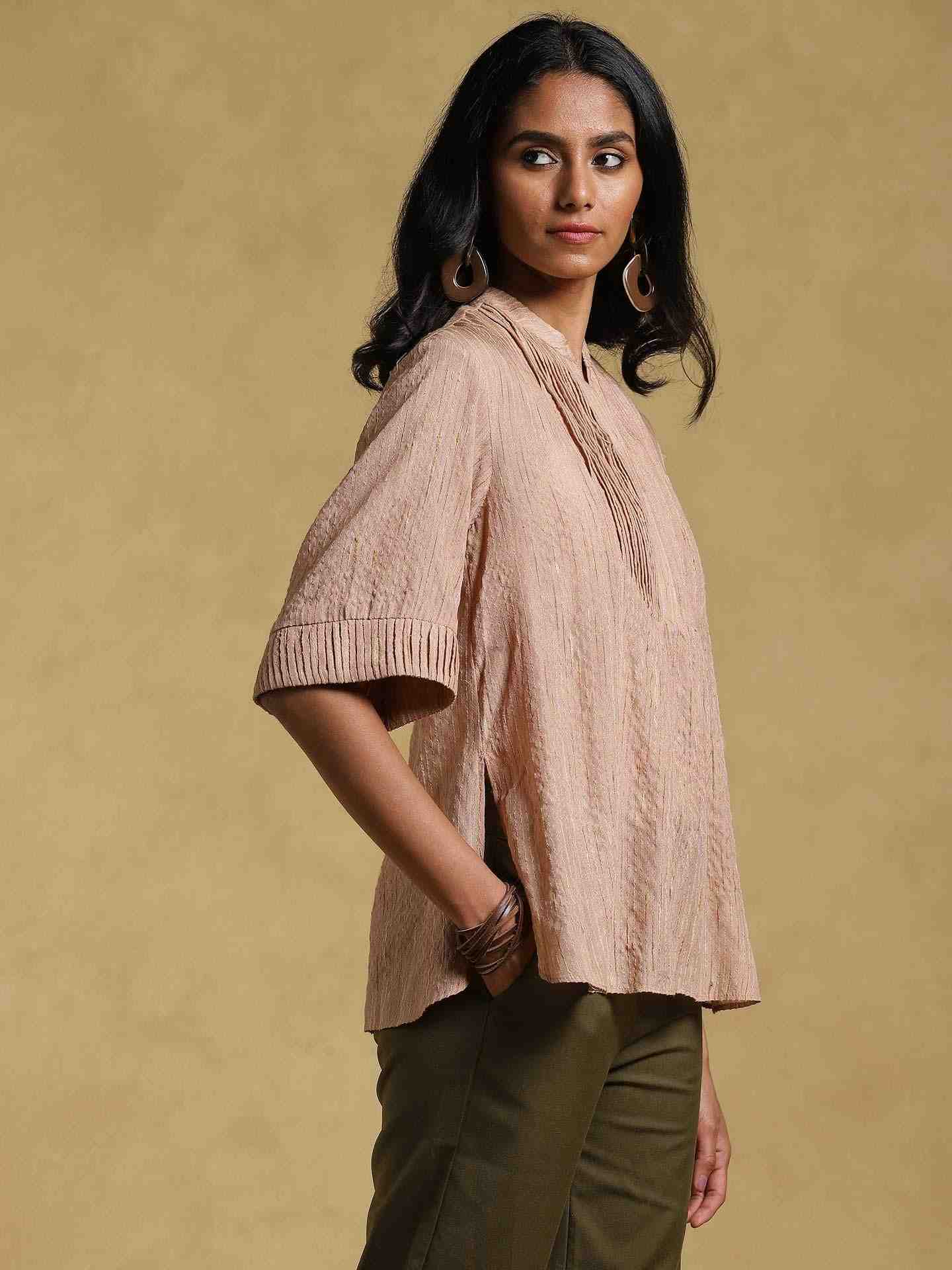 Beige Ethereal Cotton Kurti