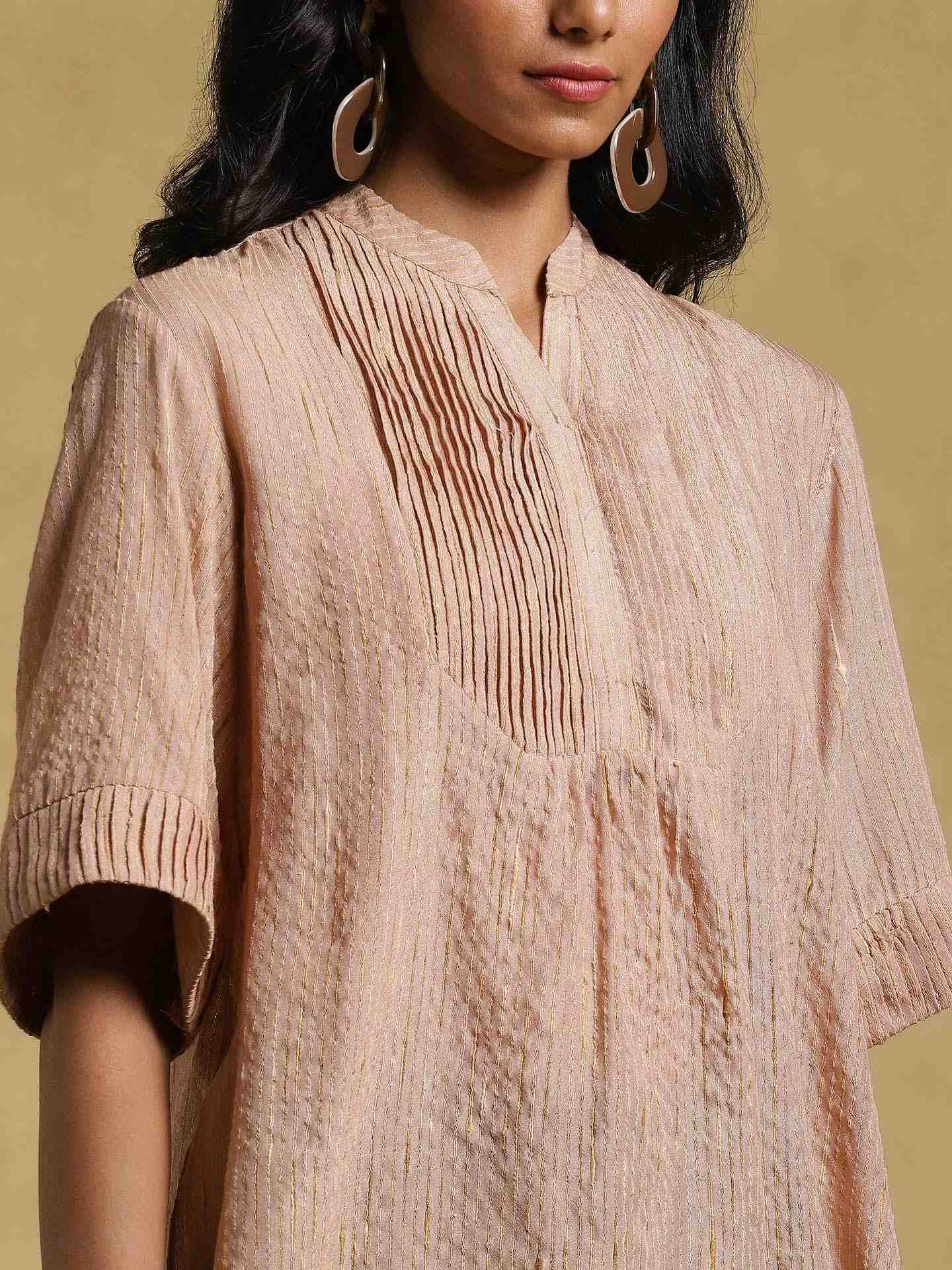 Beige Ethereal Cotton Kurti