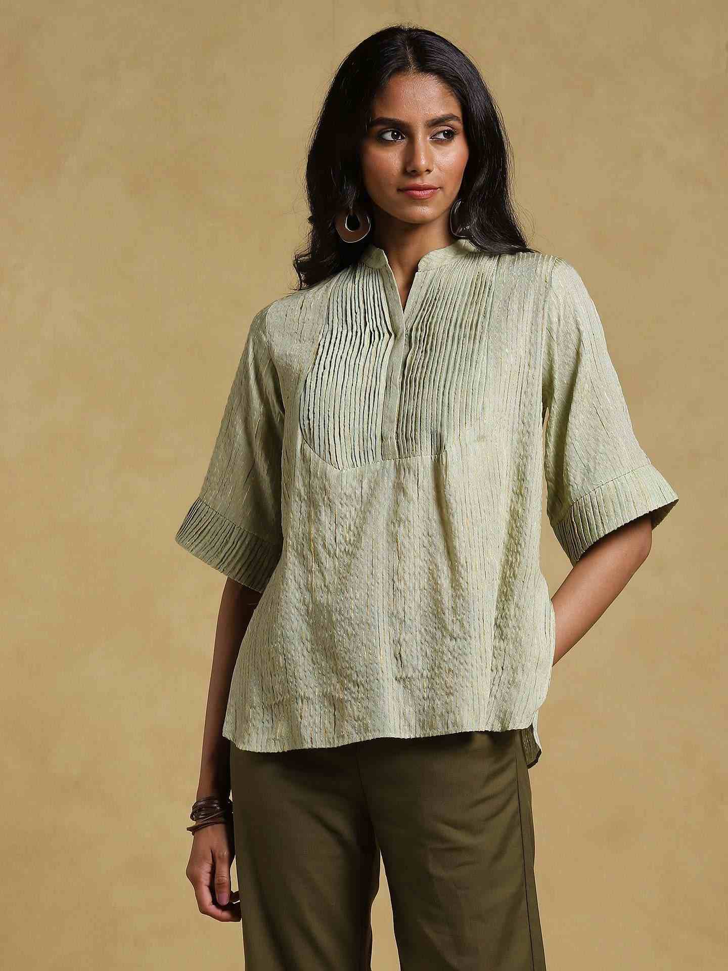 Green Ethereal Cotton Kurti