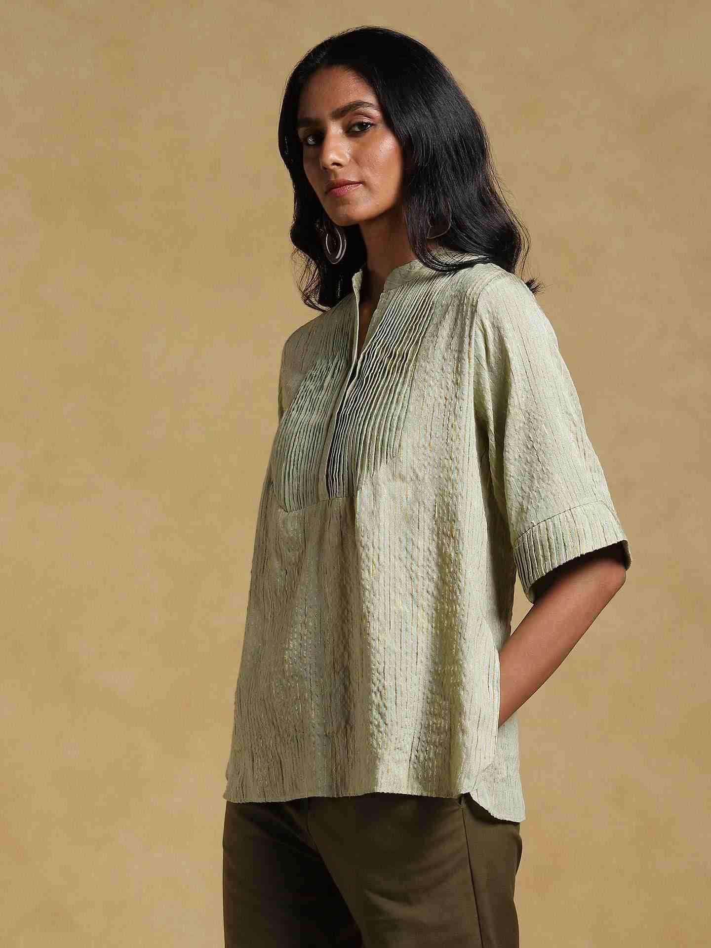 Green Ethereal Cotton Kurti