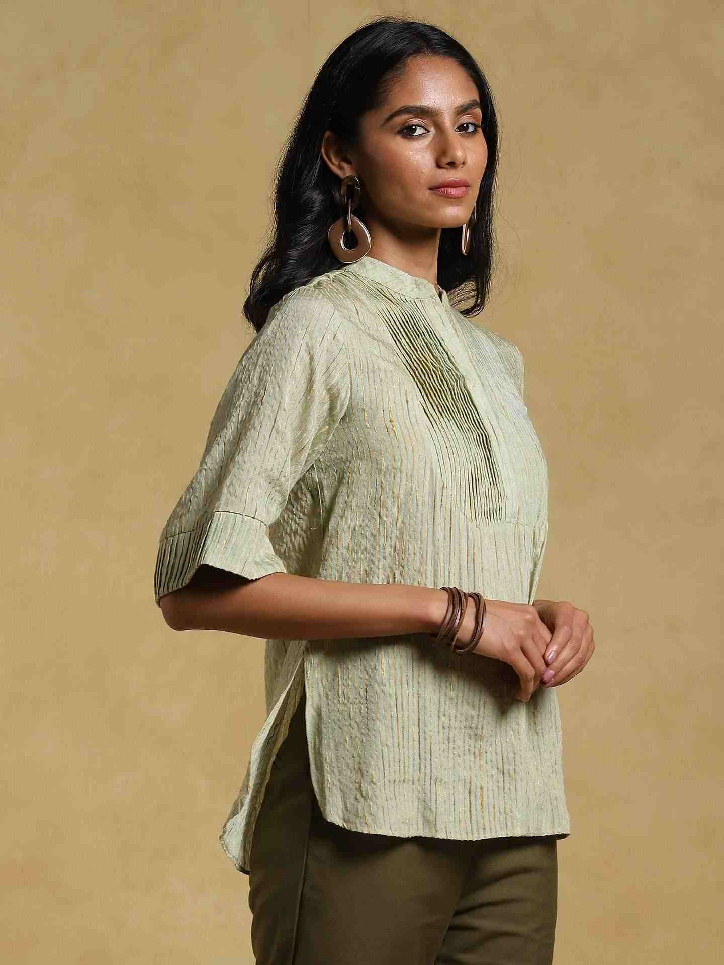 Green Ethereal Cotton Kurti