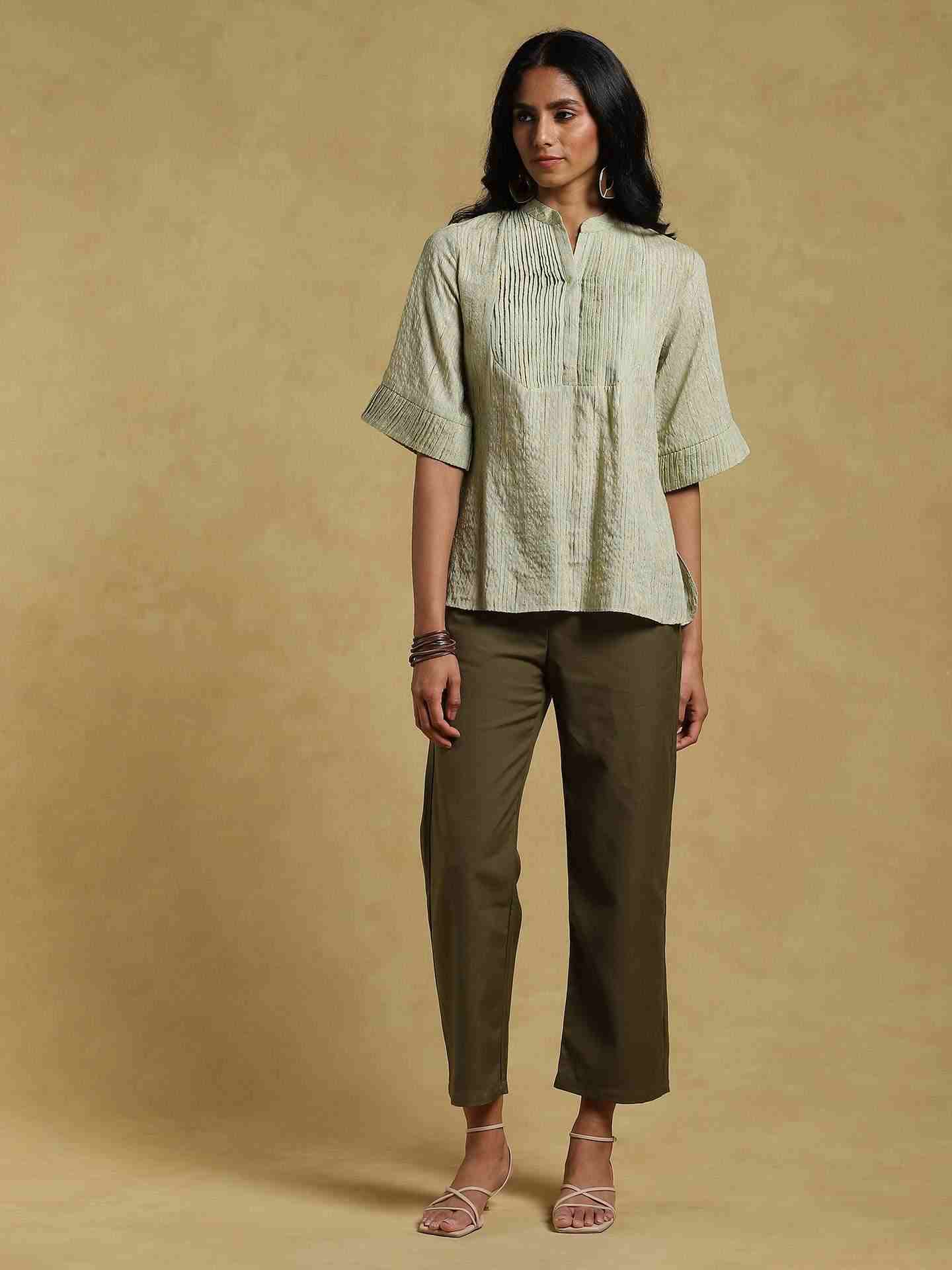 Green Ethereal Cotton Kurti