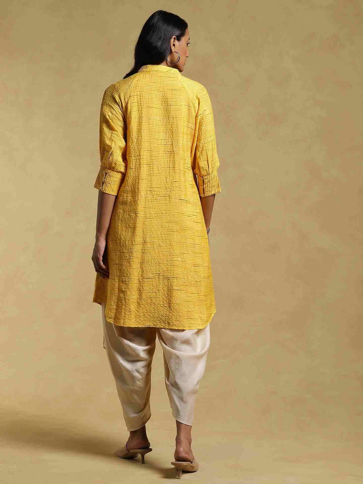 Yellow Ethereal Cotton Kurti