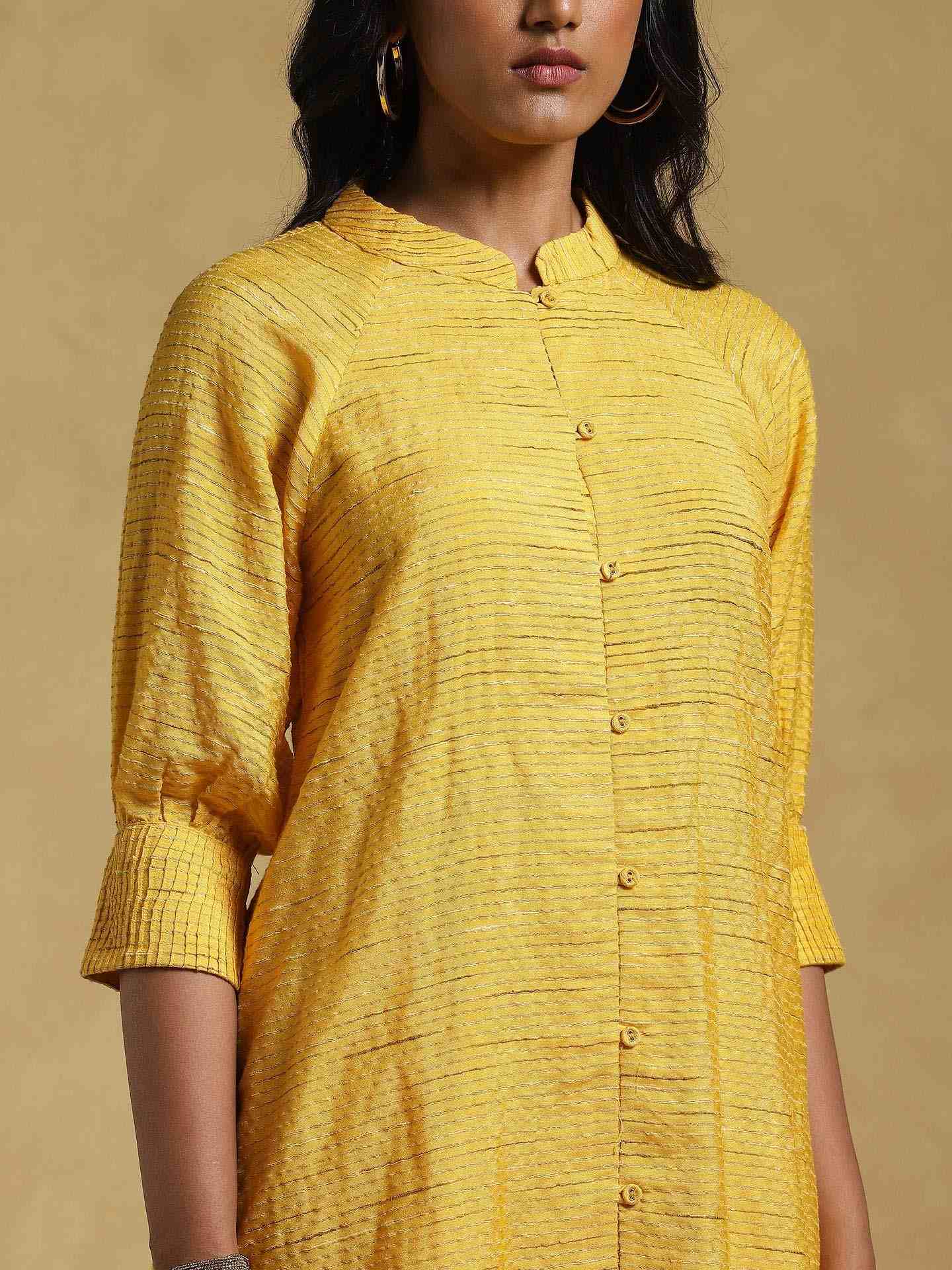 Yellow Ethereal Cotton Kurti
