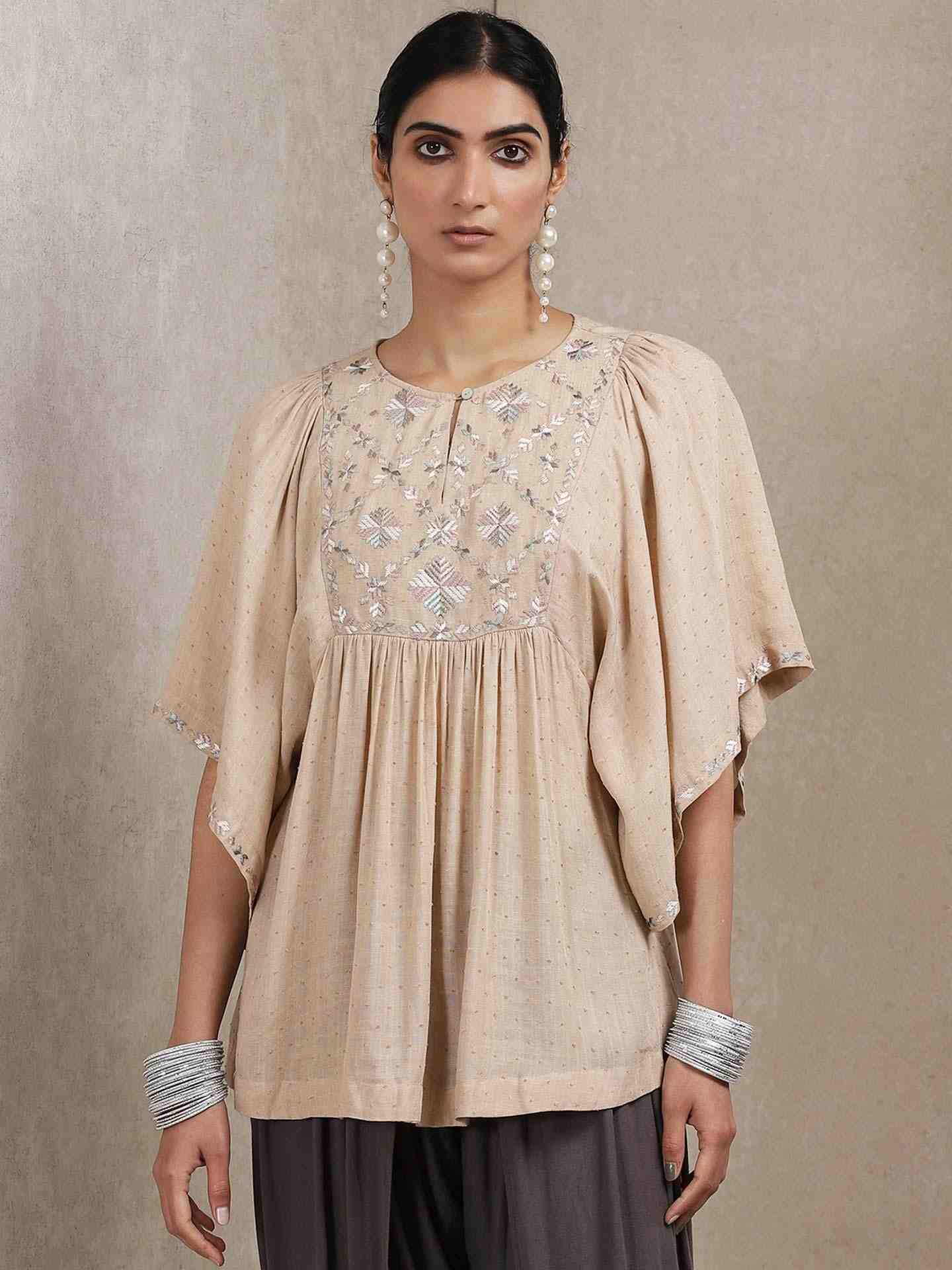Beige Classic Kurti