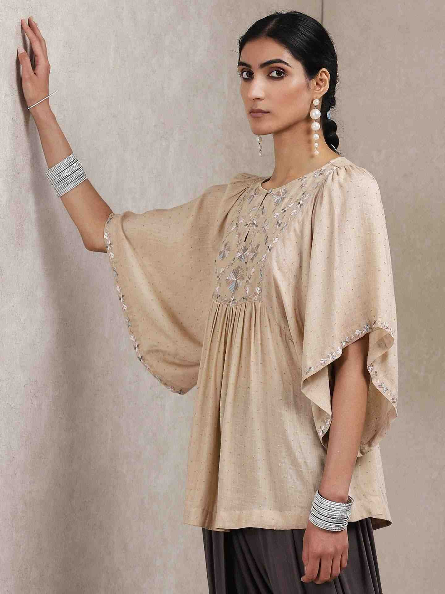 Beige Classic Kurti