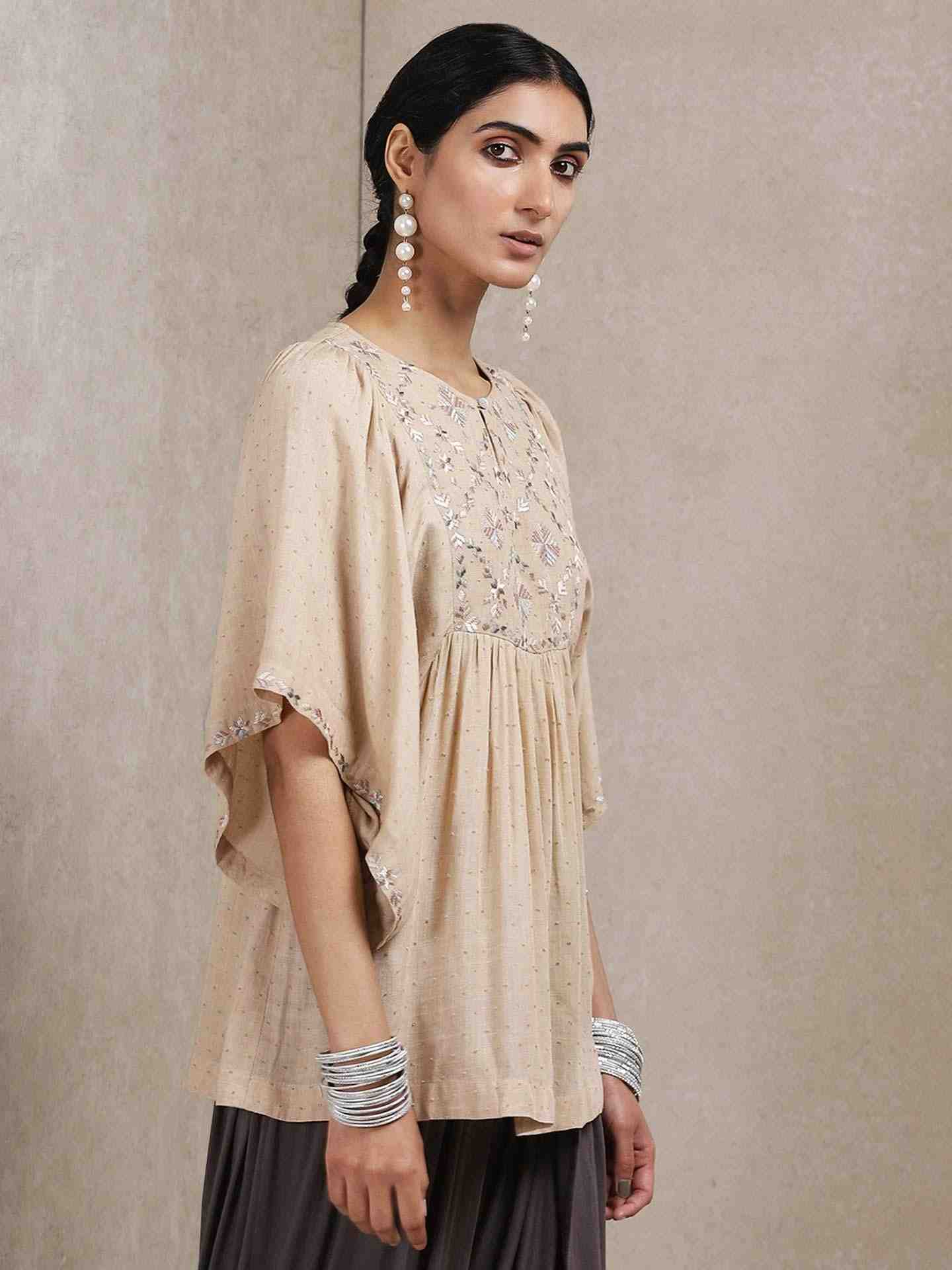 Beige Classic Kurti