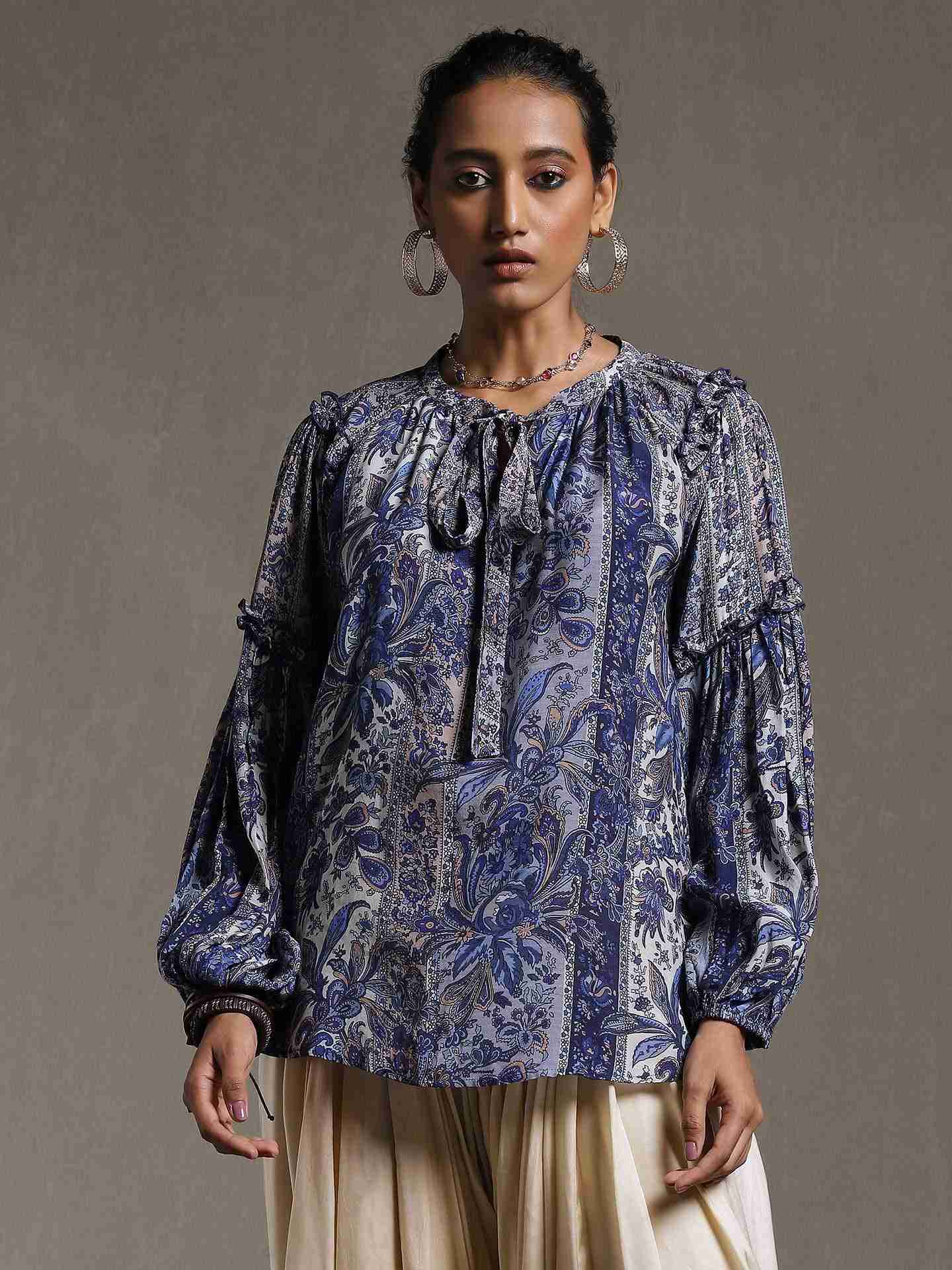 Navy Babushka Kurti