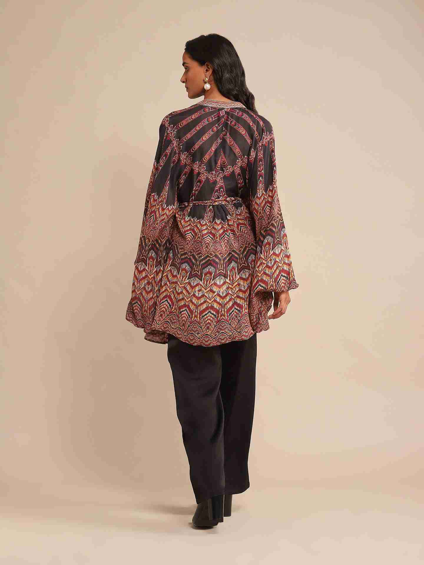 Black Zig Zag Kurti