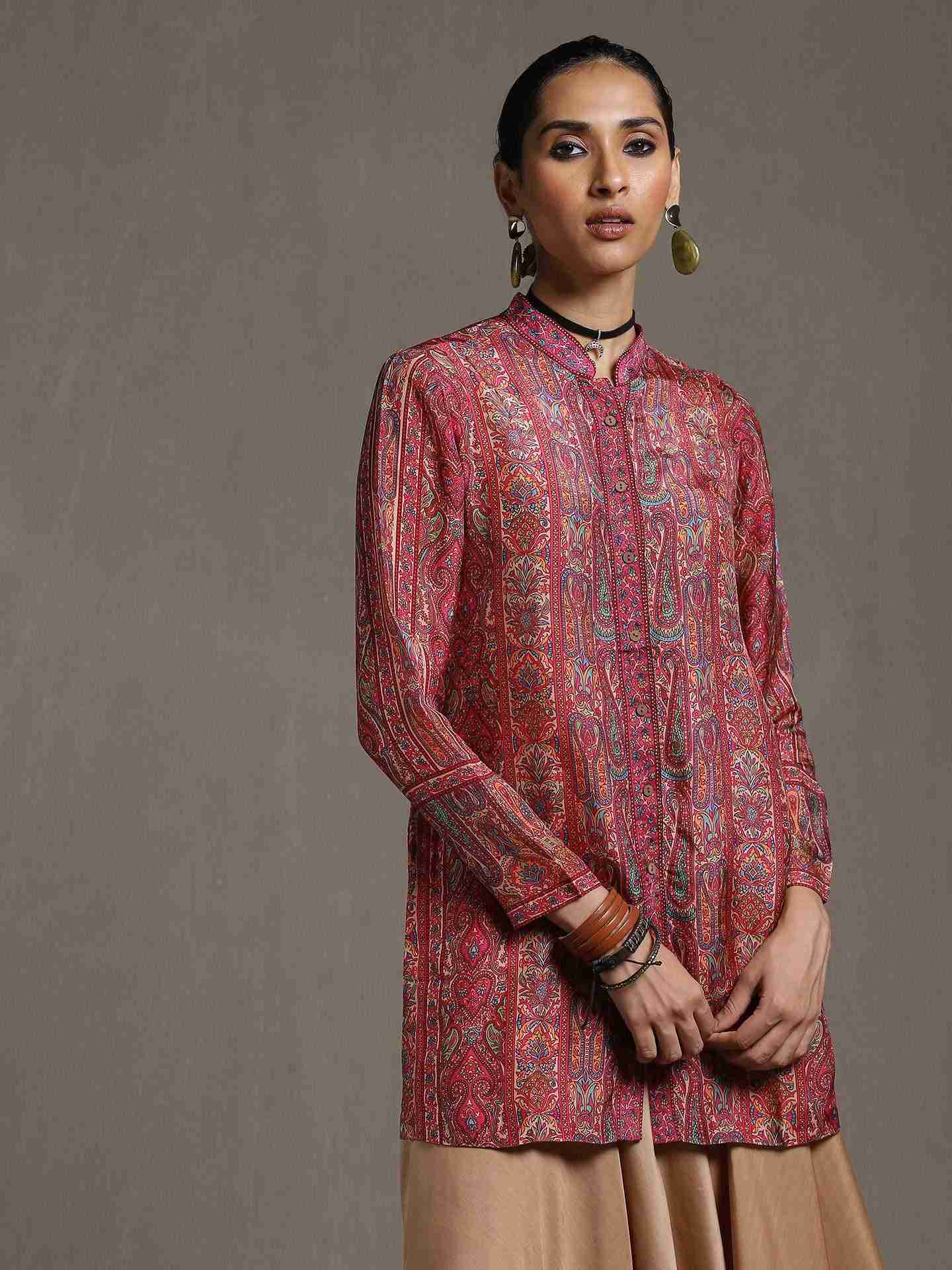 Pink & Beige Shereen Kurti