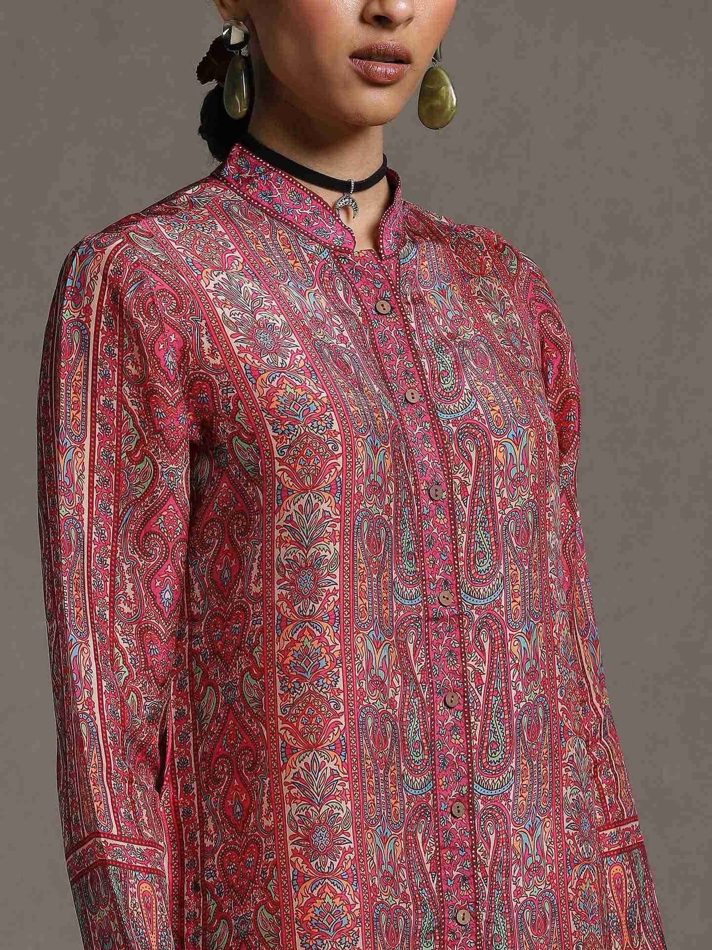 Pink & Beige Shereen Kurti