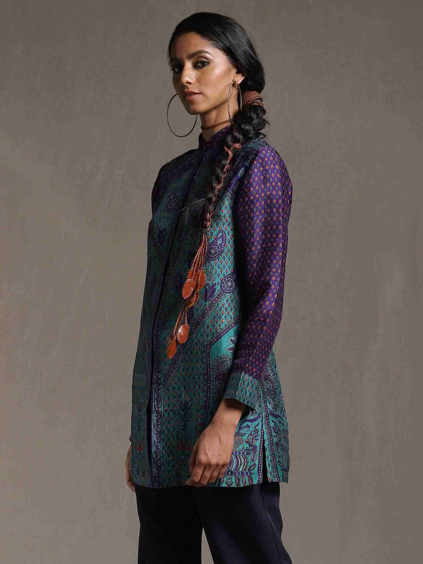 Royal & Turquoise Sanganeri Kurti