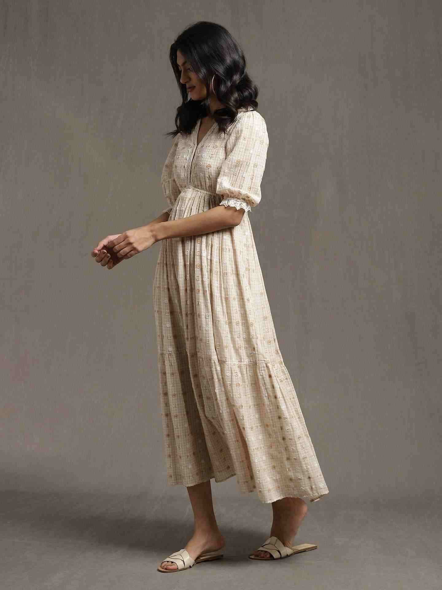 Beige Whimsical Heritage Dress