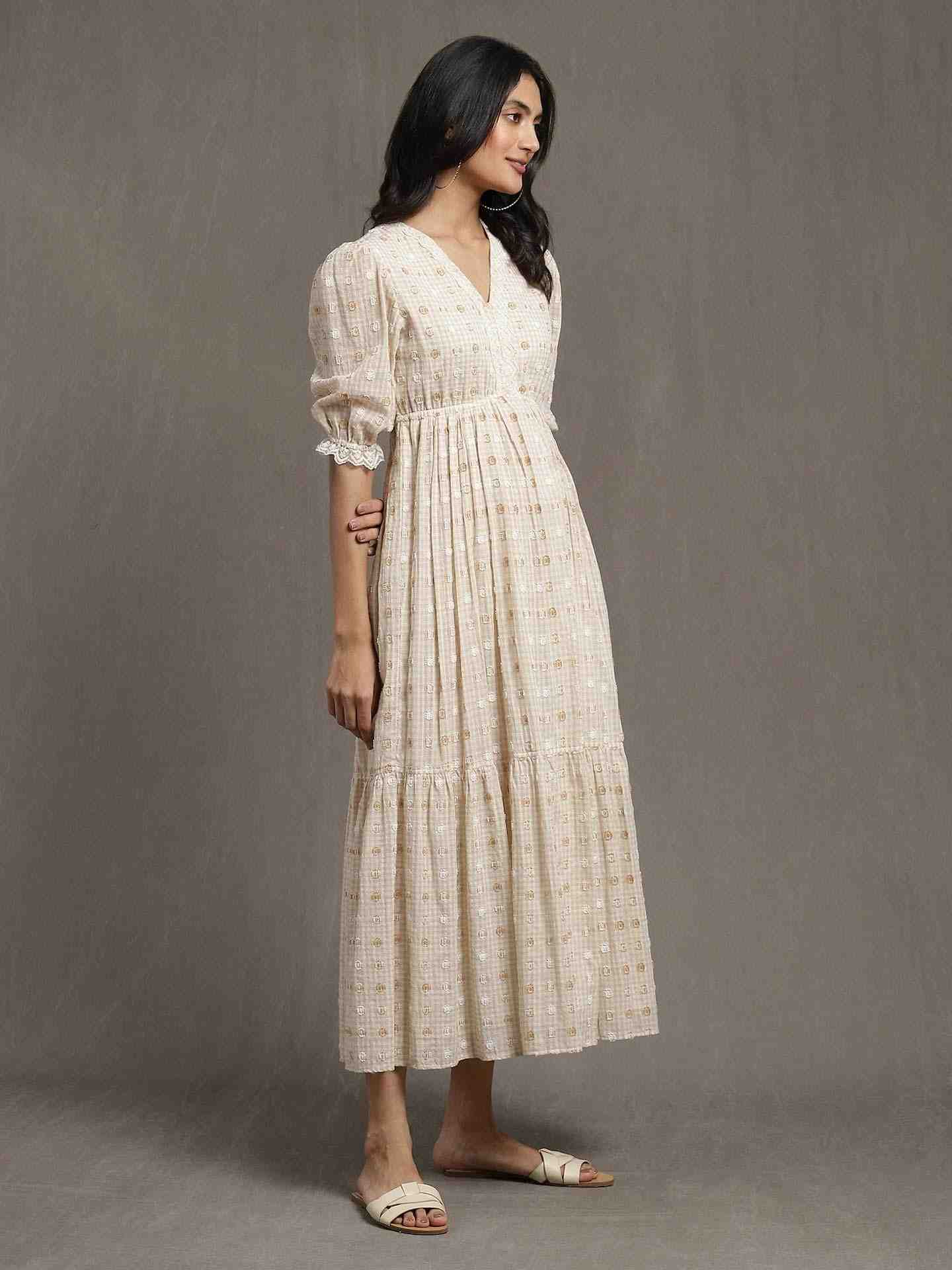 Beige Whimsical Heritage Dress