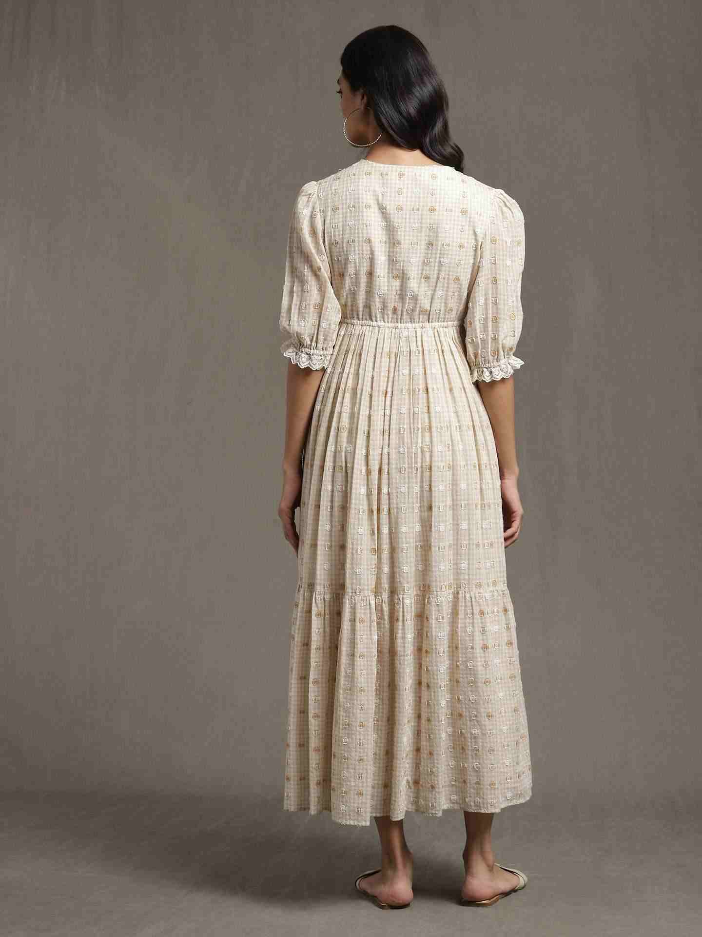 Beige Whimsical Heritage Dress