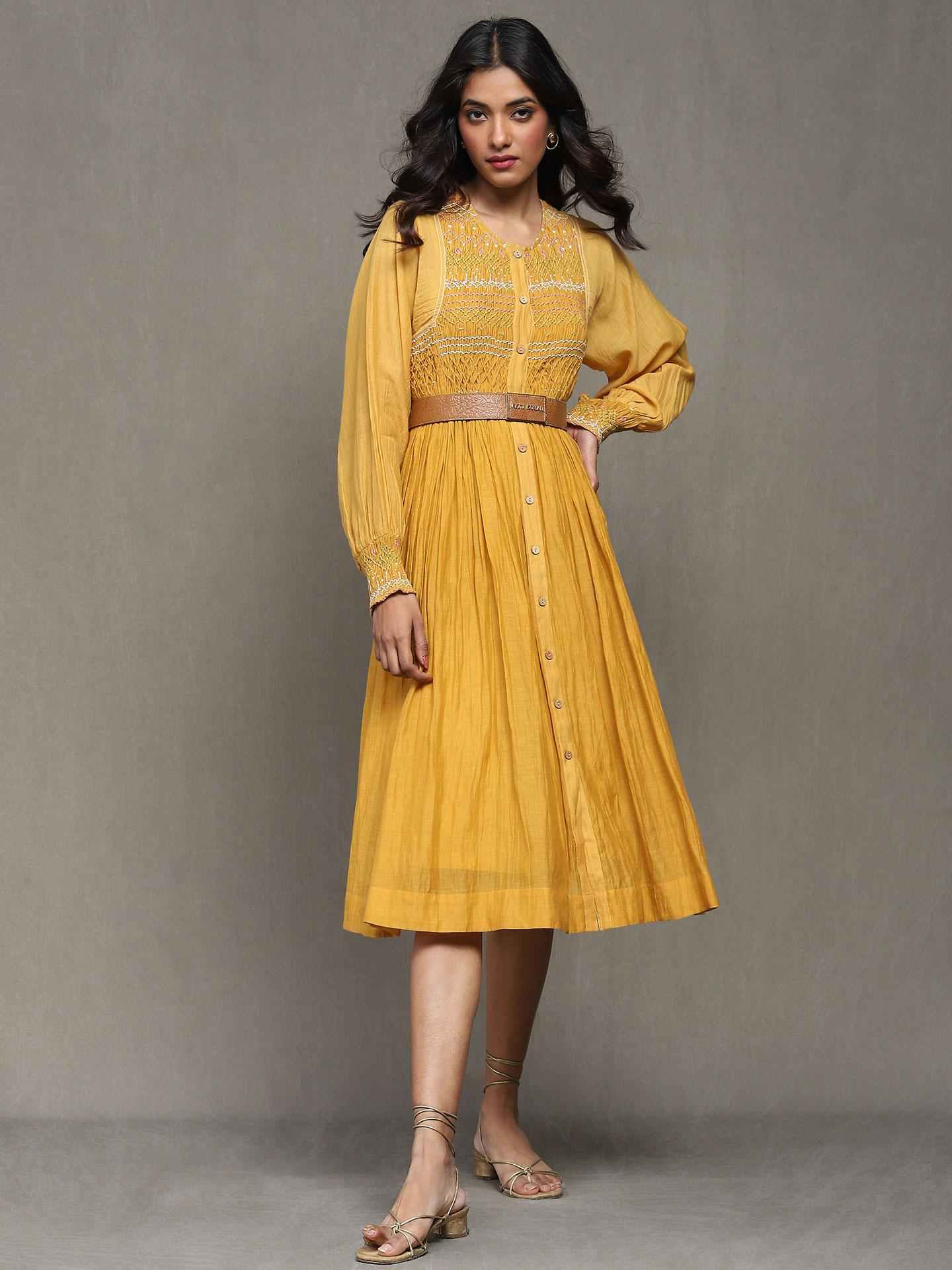 Yellow Malachi Midi Dress