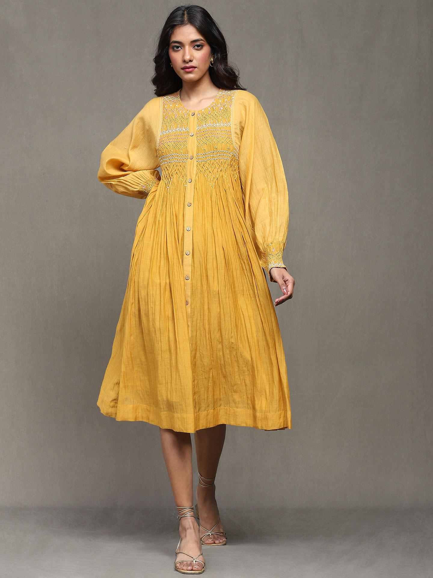 Yellow Malachi Midi Dress