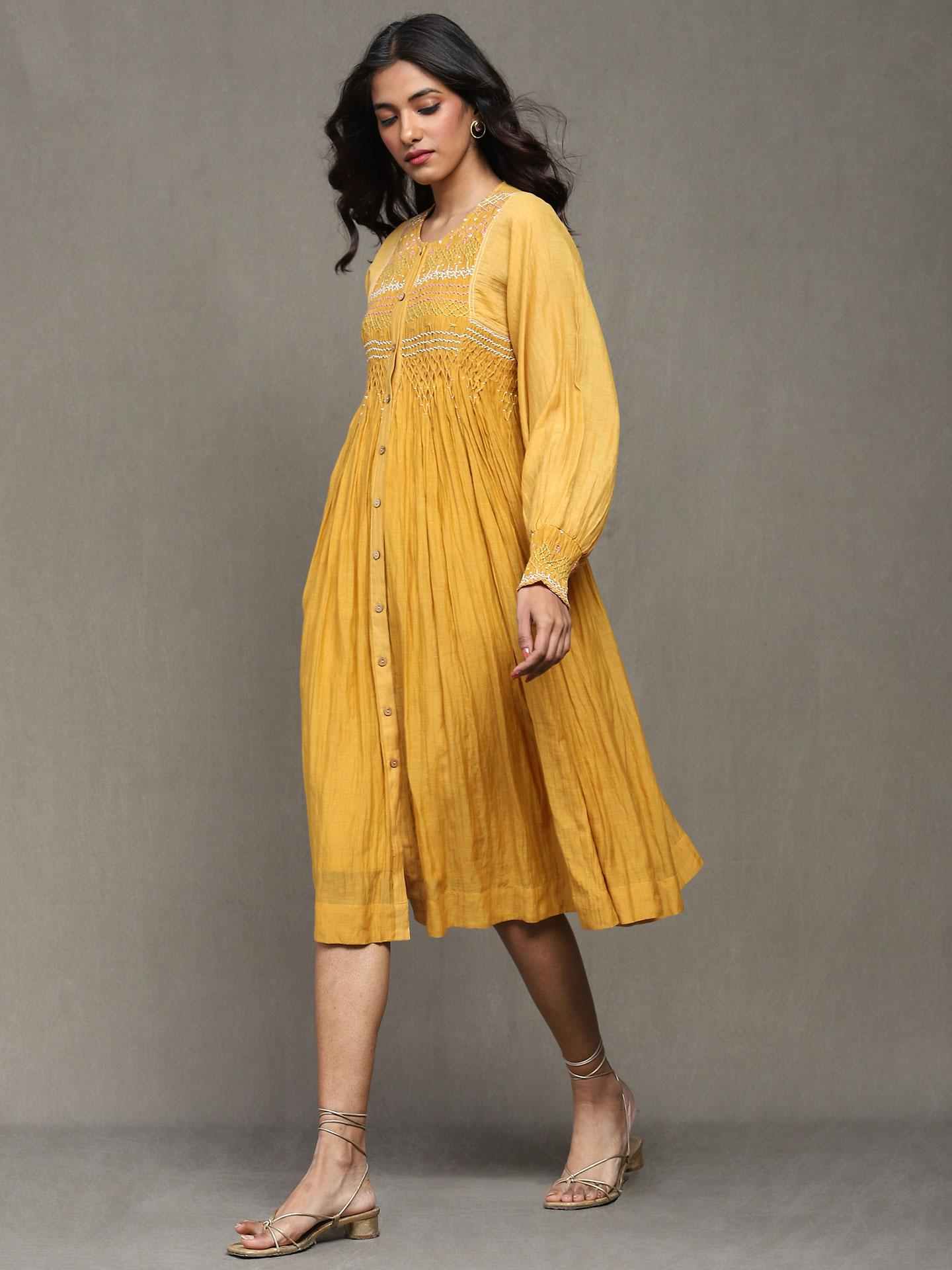 Yellow Malachi Midi Dress