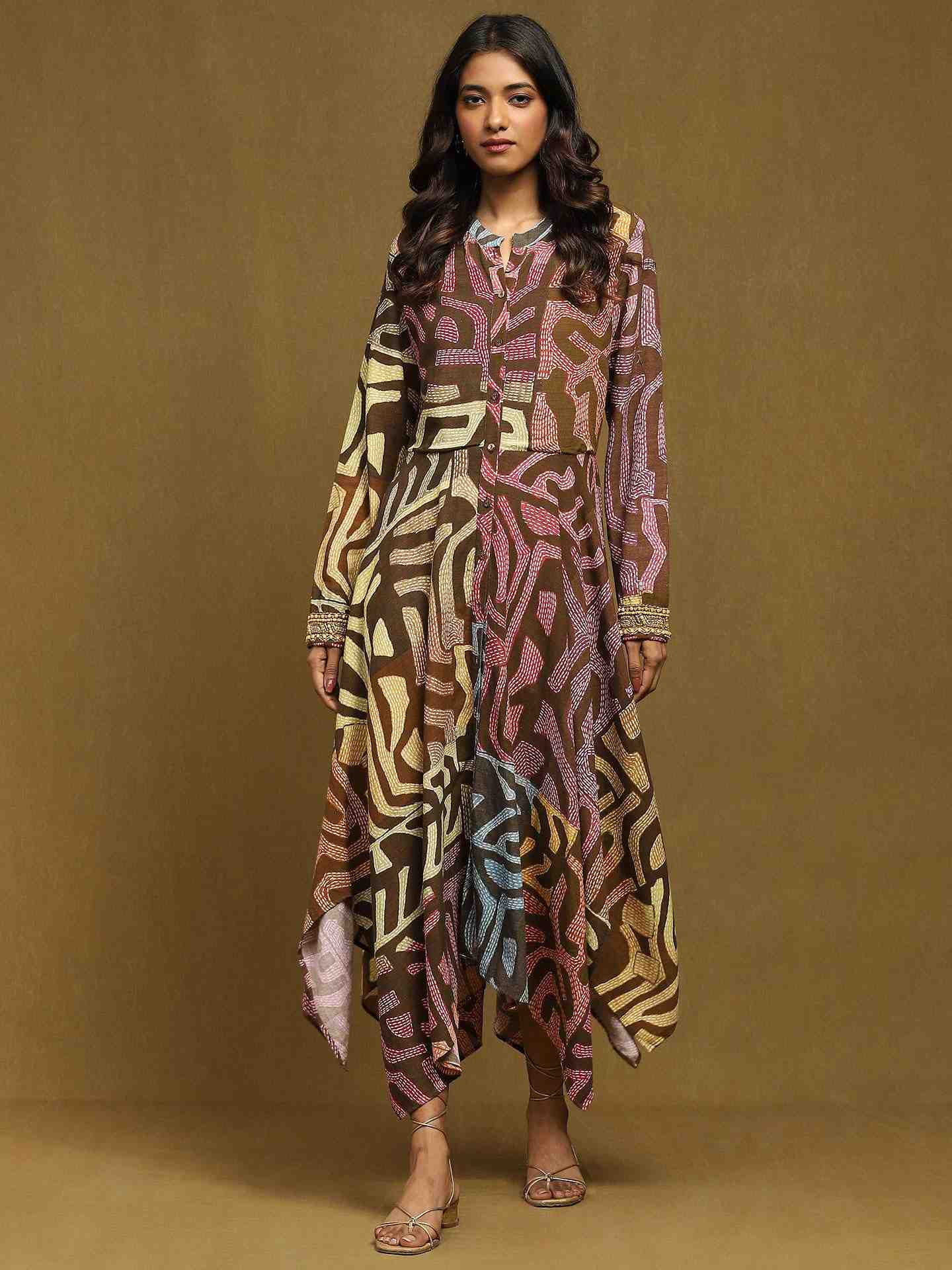 Khakhi Congo A-Line Dress