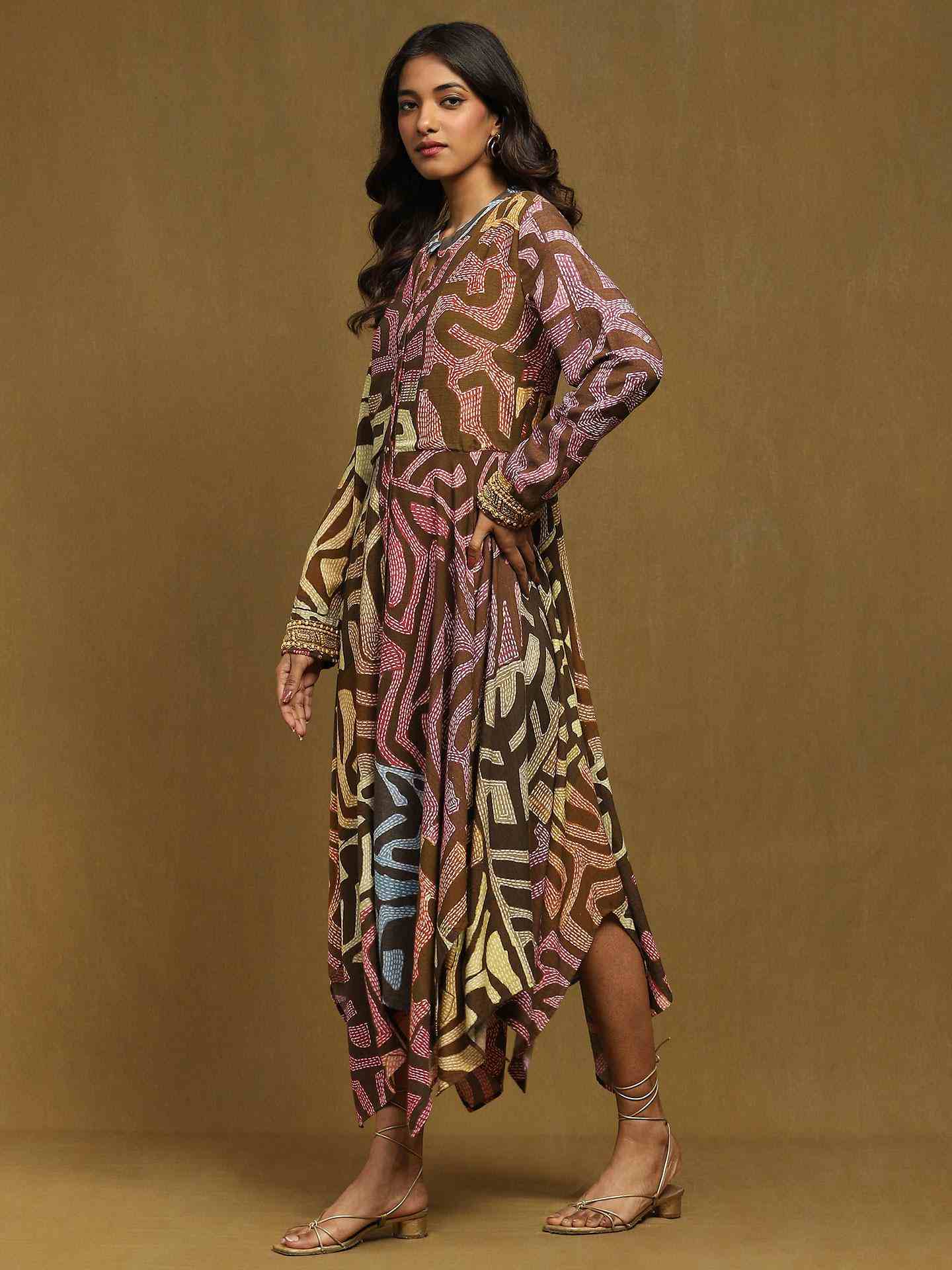 Khakhi Congo A-Line Dress