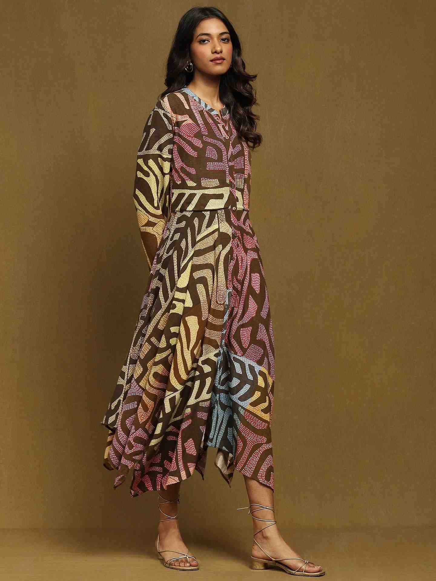 Khakhi Congo A-Line Dress