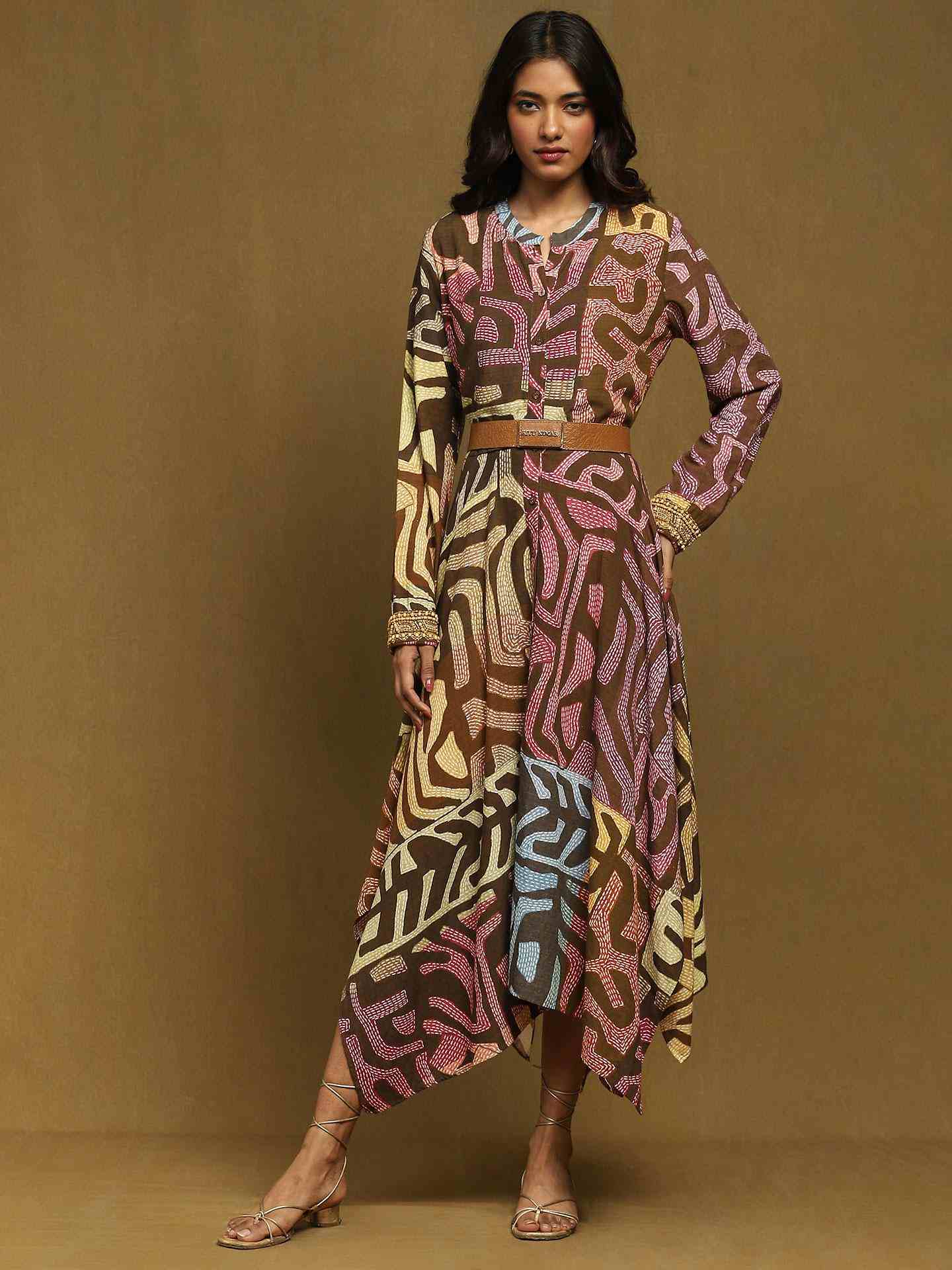 Khakhi Congo A-Line Dress