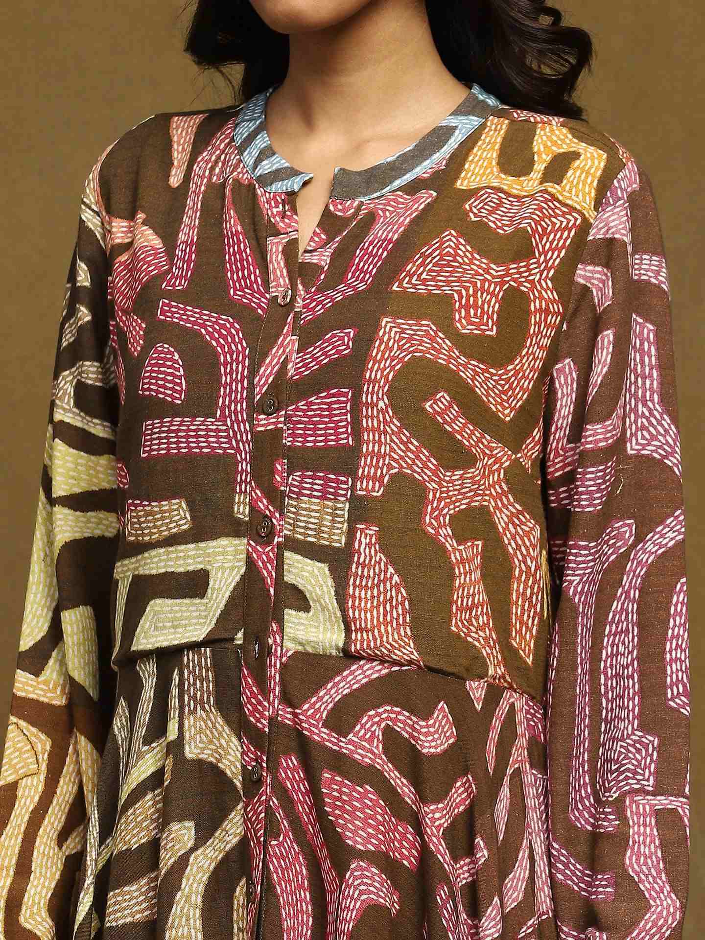 Khakhi Congo A-Line Dress