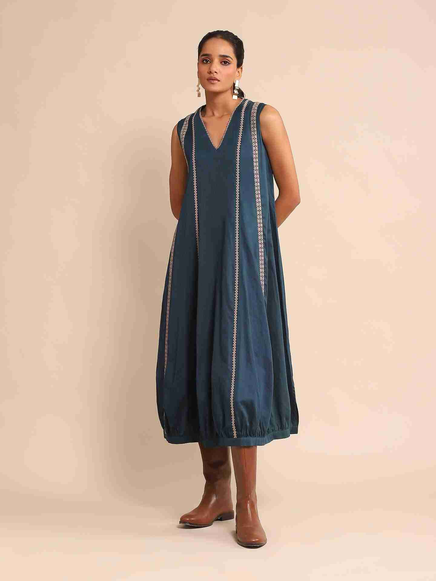 Blue Urban Elysian Cotton Midi Dress