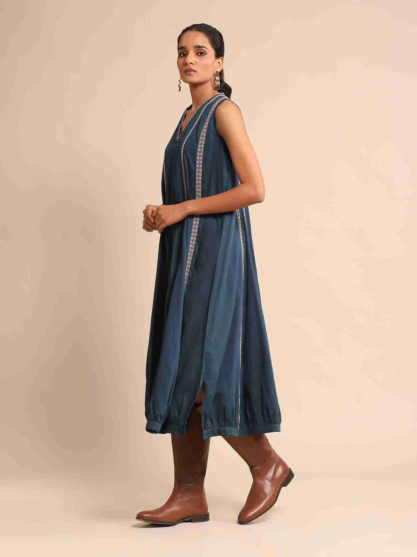Blue Urban Elysian Cotton Midi Dress