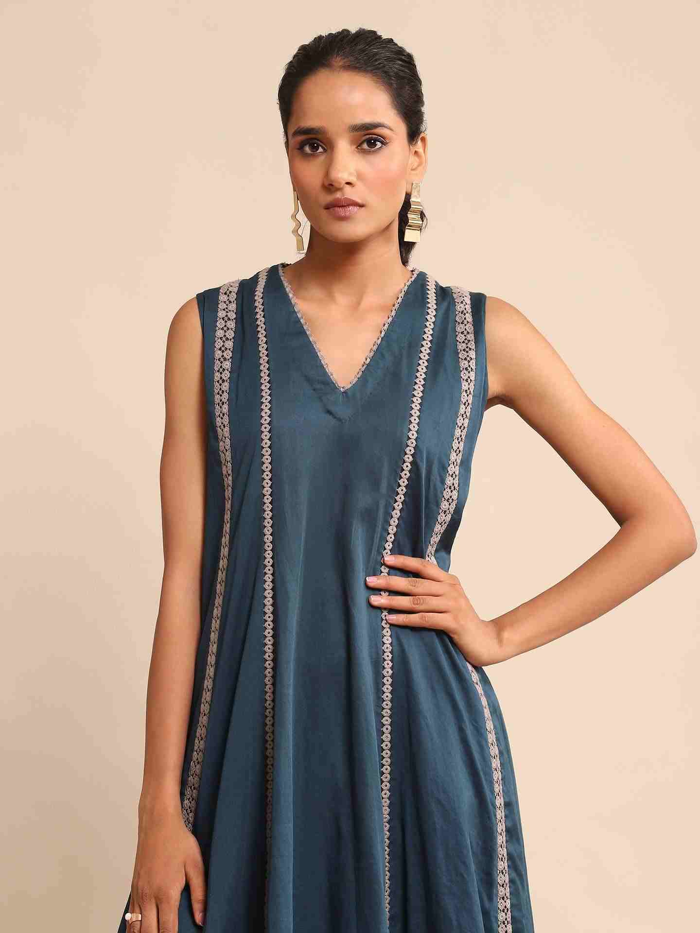 Blue Urban Elysian Cotton Midi Dress