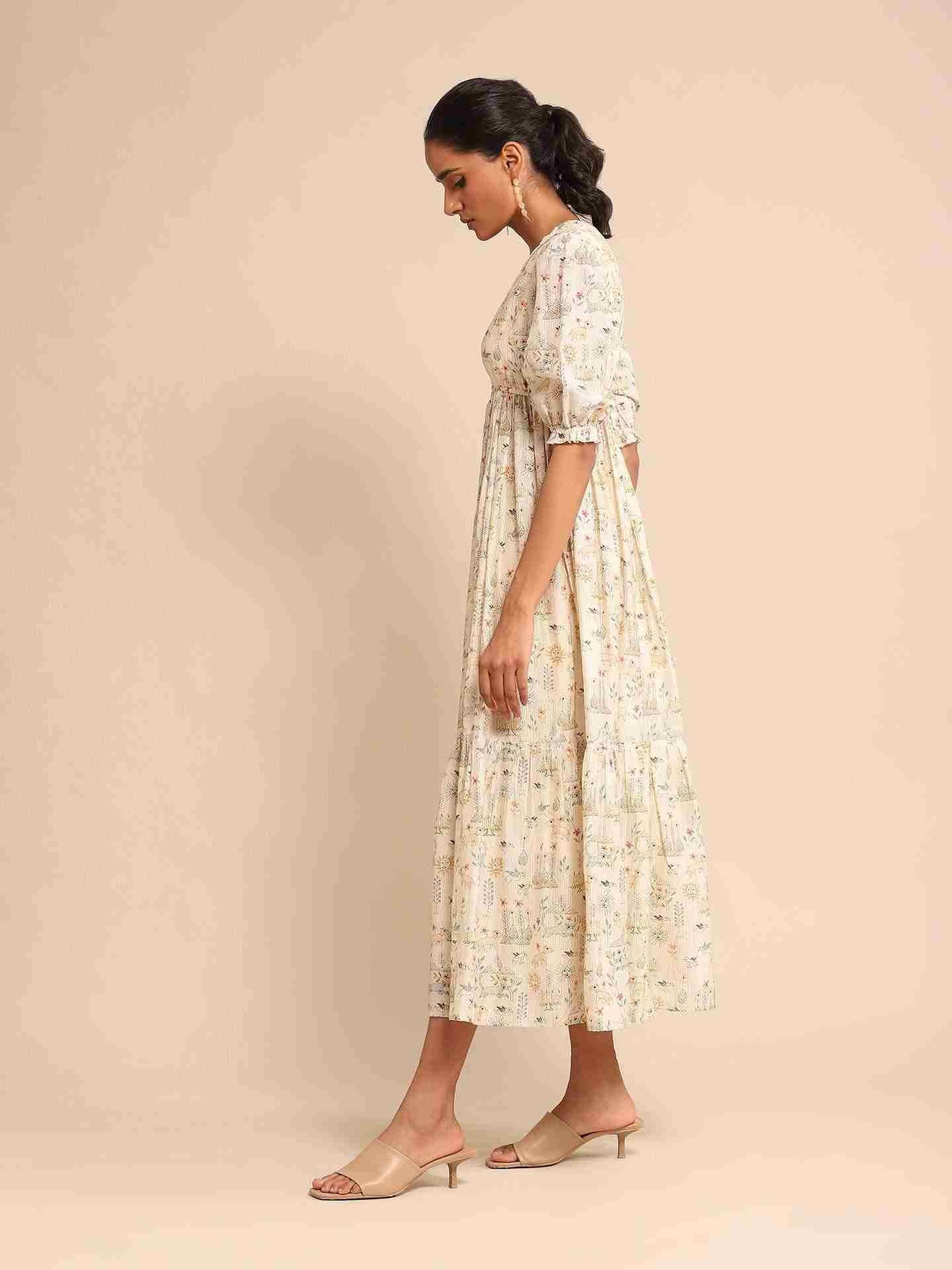 Off White Urban Elysian Chanderi Dress