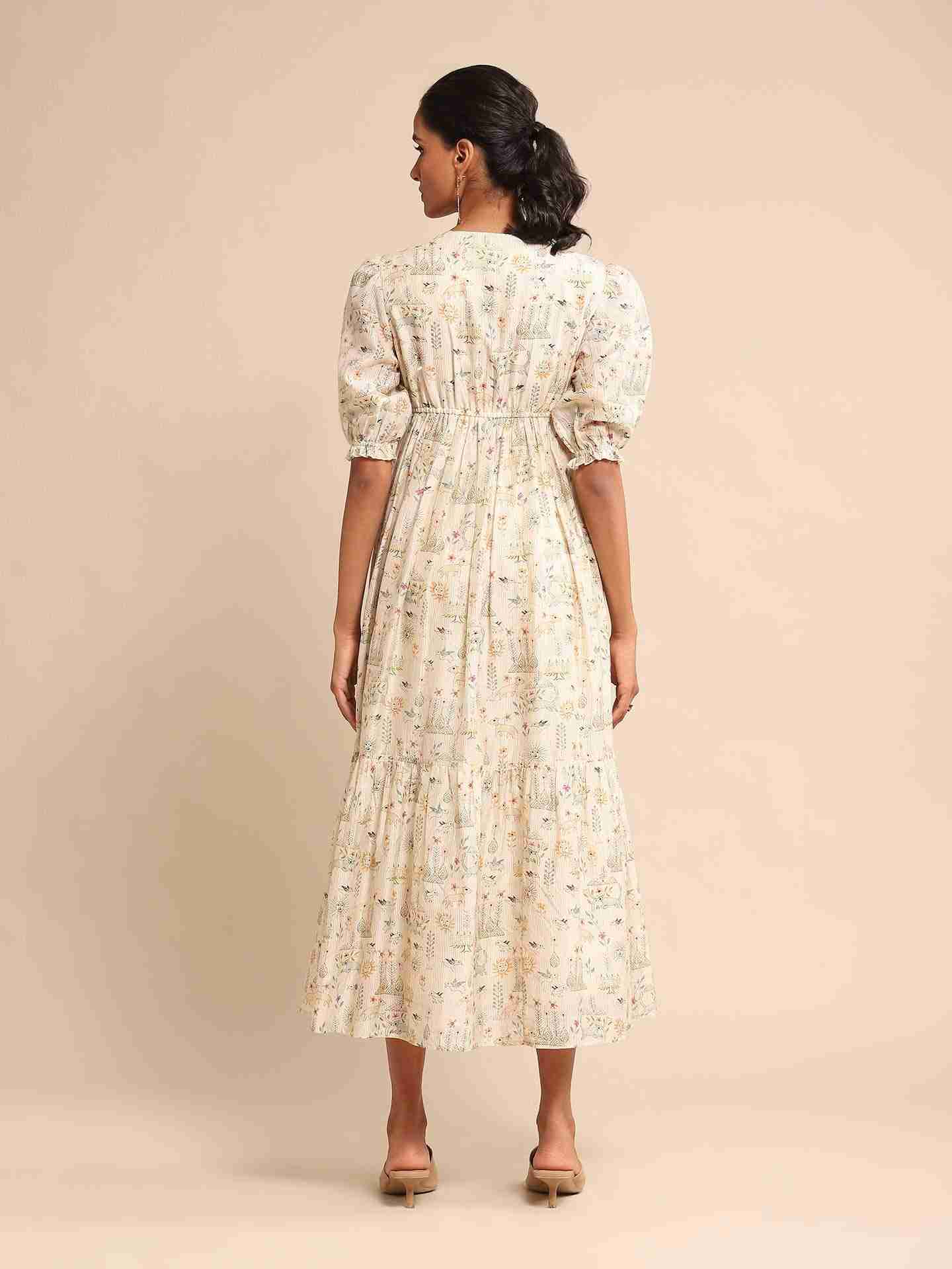 Off White Urban Elysian Chanderi Dress