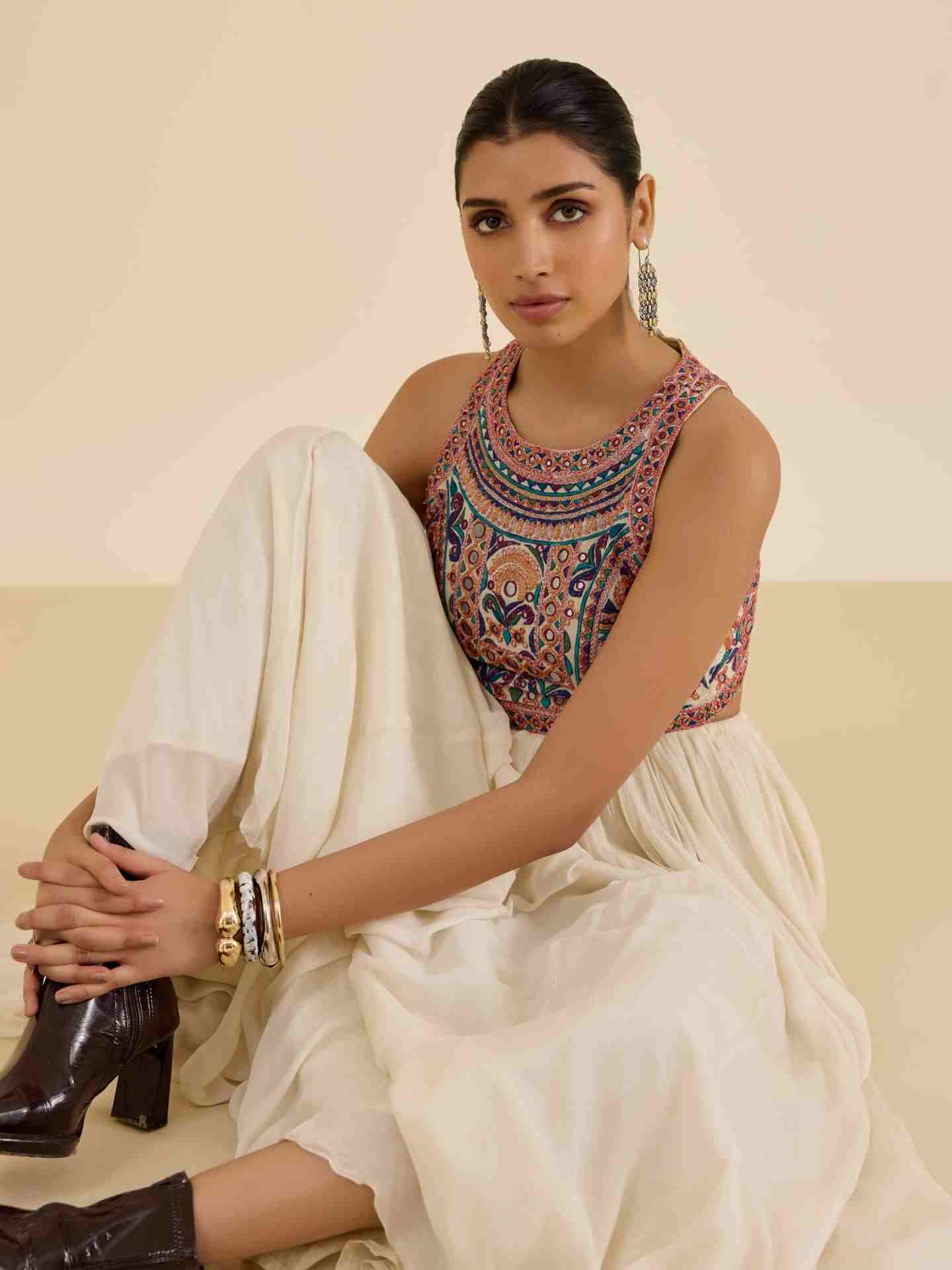 Ecru Kashi Long Dress