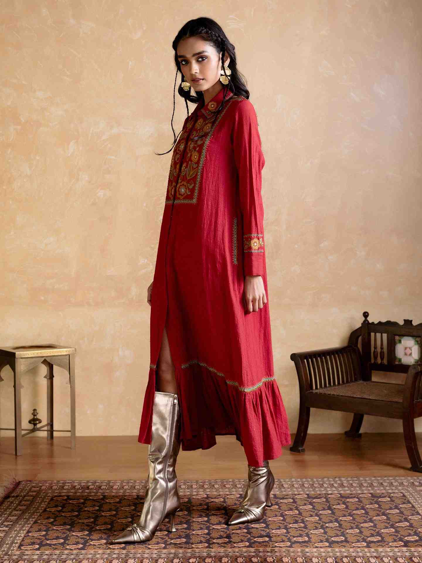 Red Carpet Shirt Dress