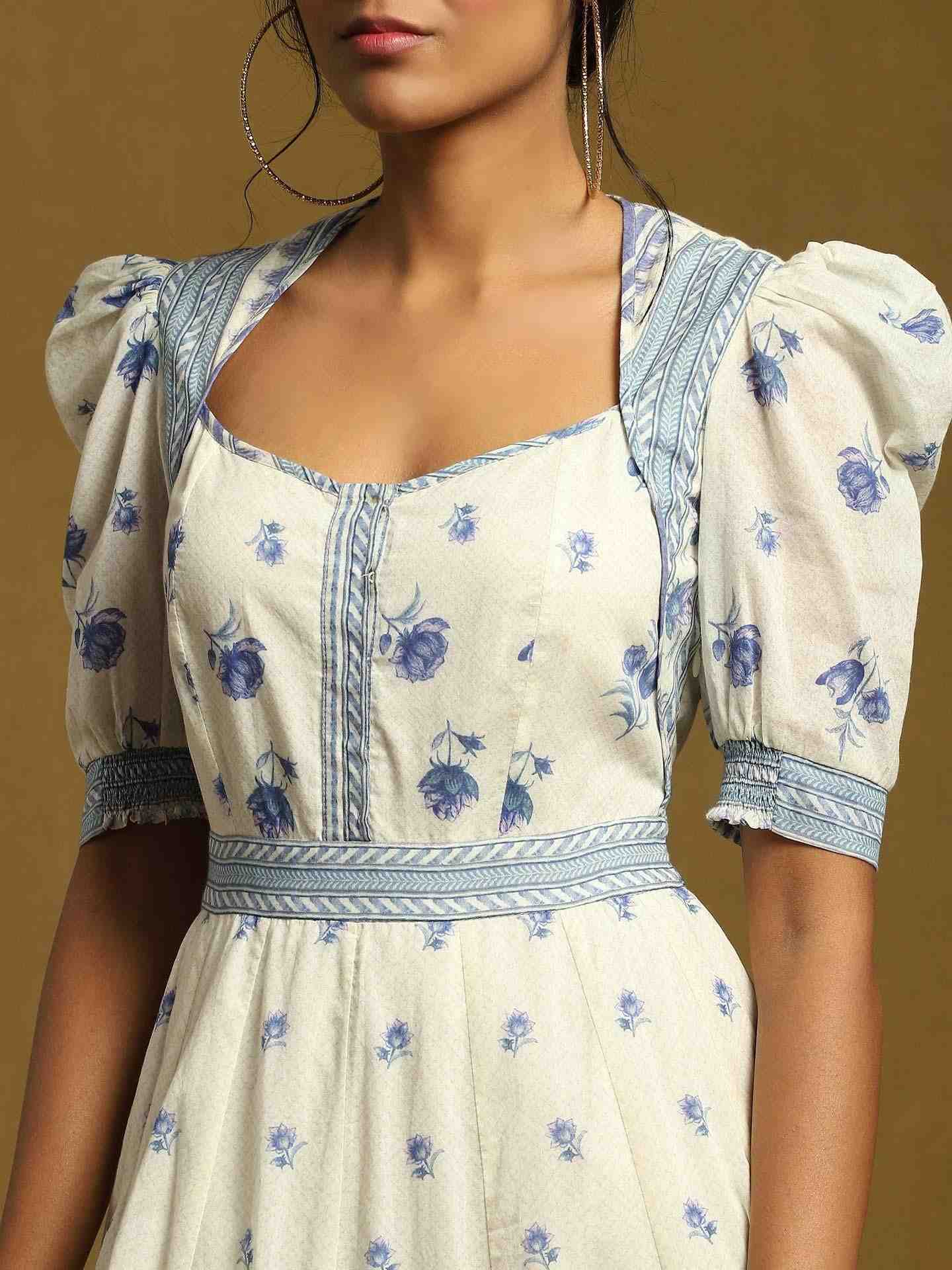 White Gulzar Cotton Dress