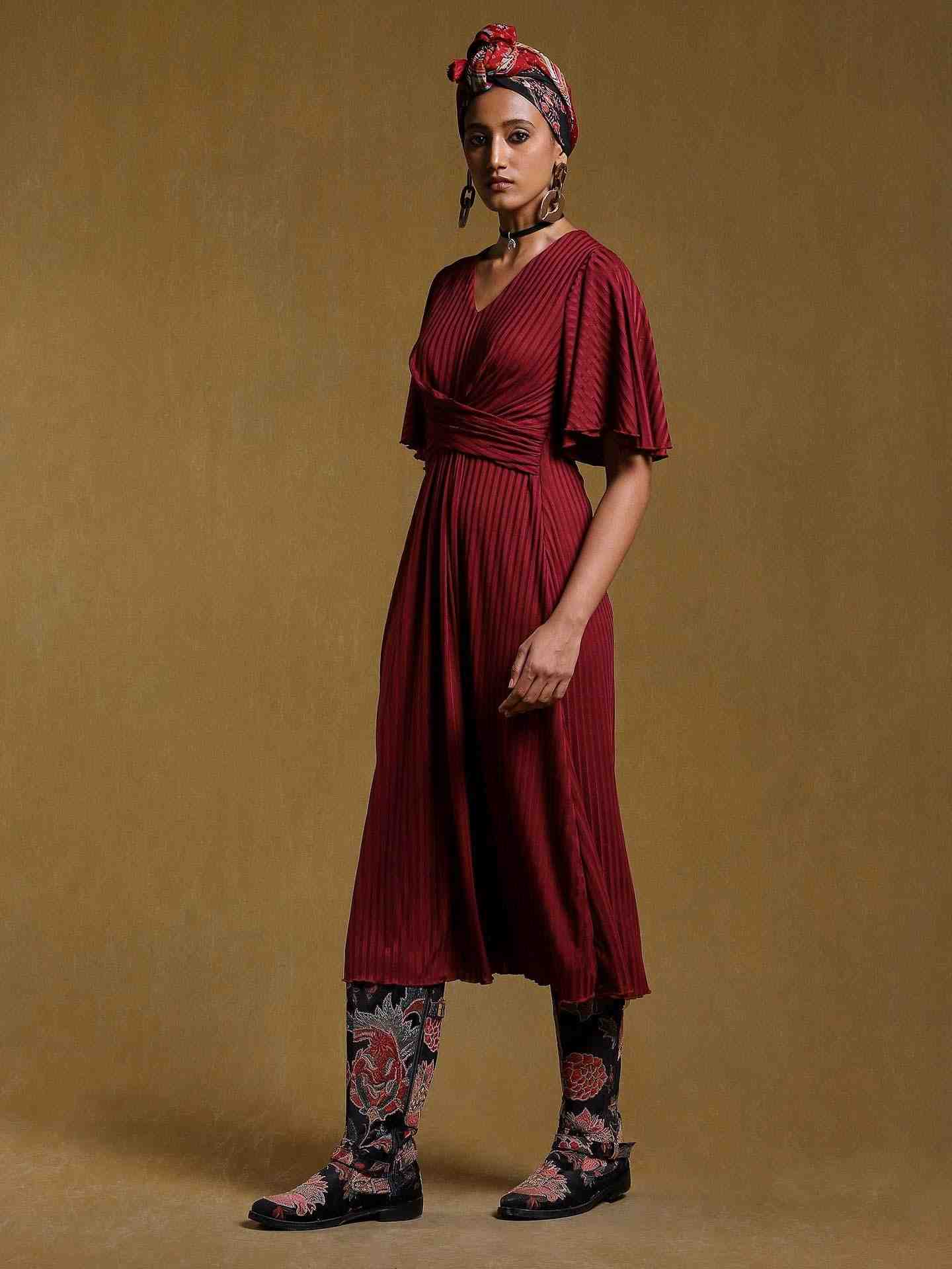 Burgundy Cristal Dress