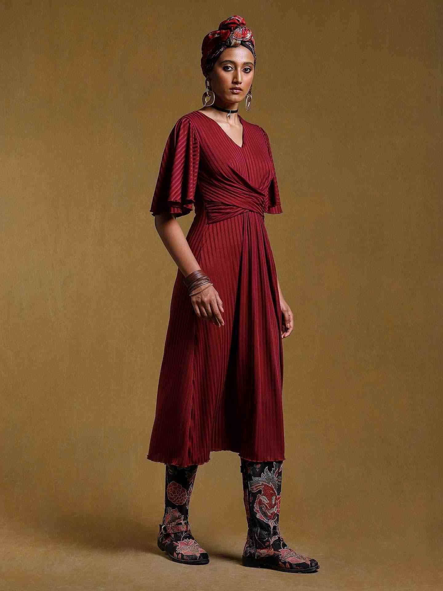 Burgundy Cristal Dress