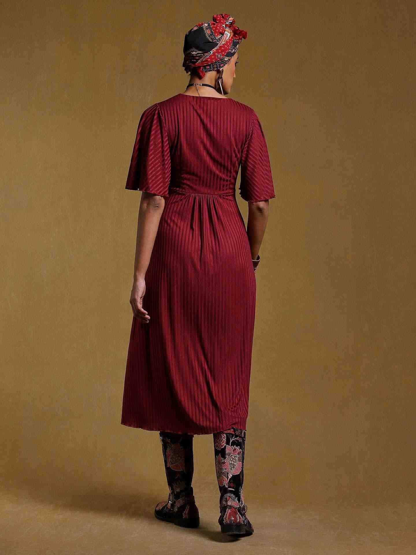 Burgundy Cristal Dress