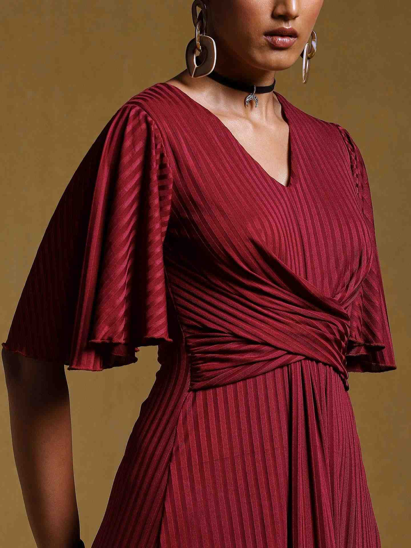 Burgundy Cristal Dress
