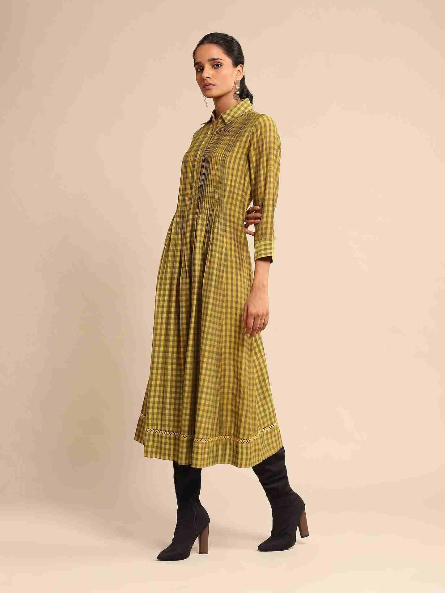 Yellow Urban Elysian Chanderi Kurta
