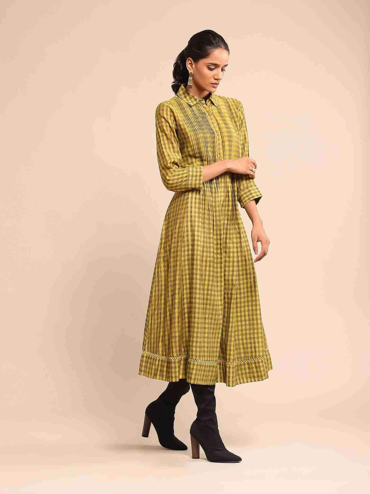 Yellow Urban Elysian Chanderi Kurta