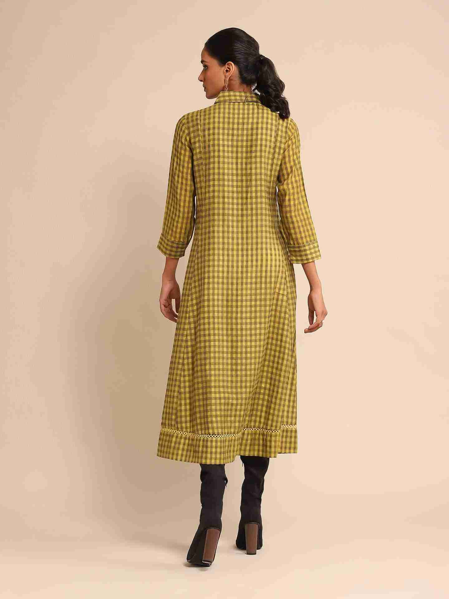 Yellow Urban Elysian Chanderi Kurta