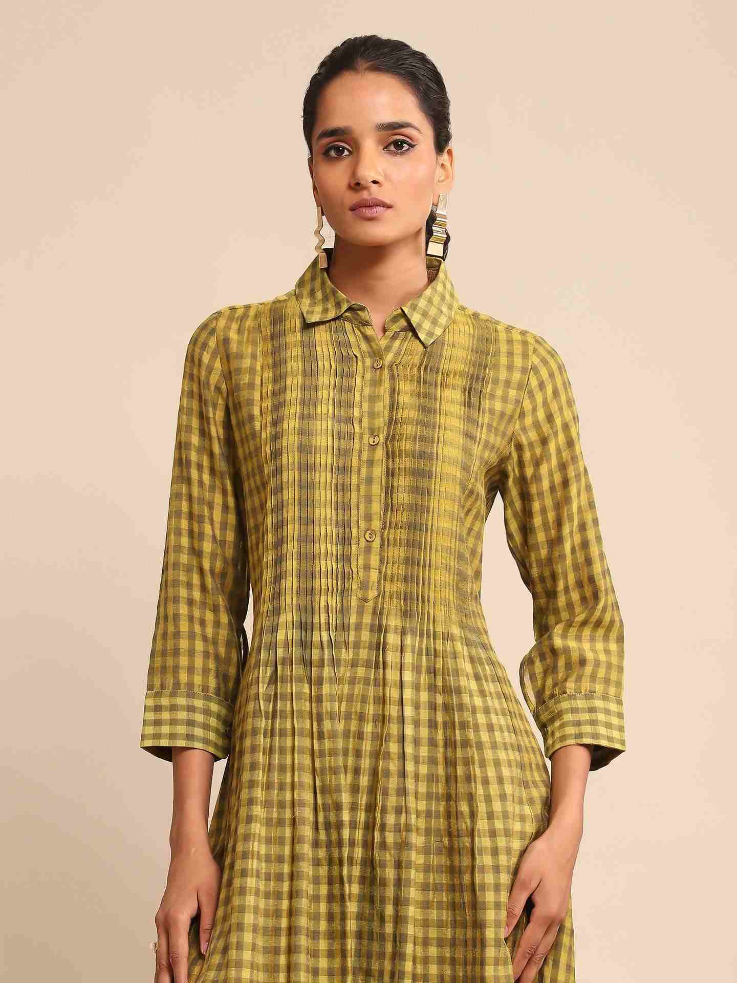 Yellow Urban Elysian Chanderi Kurta
